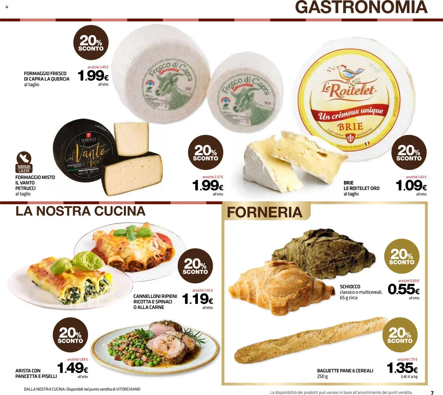Volantino Superconti del 08.04.2026 | Pagina: 7 | Prodotti: Pane, Spinaci, Piselli, Ricotta