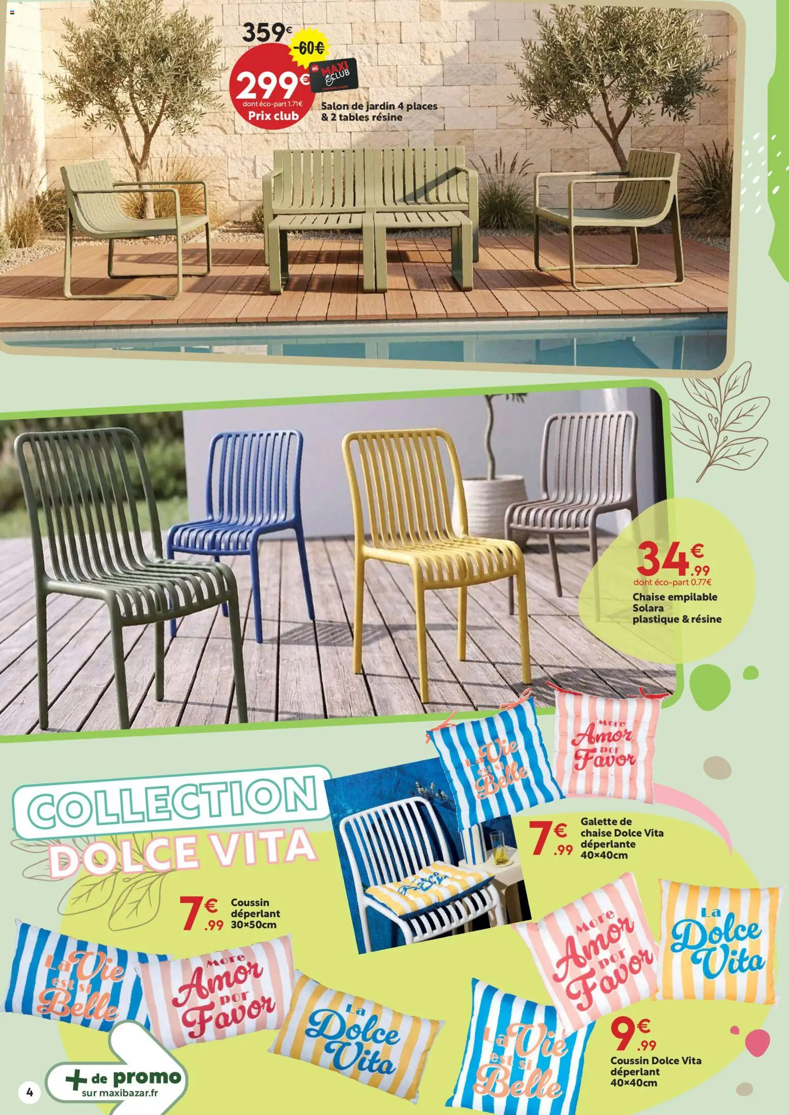 {H1} | Page: 4 | Produits: Salon de jardin, Chaise
