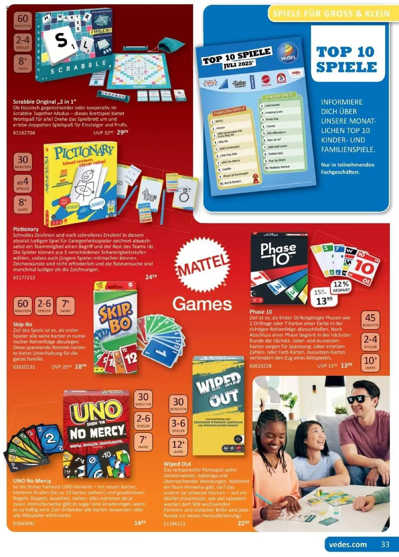 Vedes Prospekt 	 - gültig ab dem 25.08.2025 | Seite: 33 | Produkte: Top, Spiel, Brille