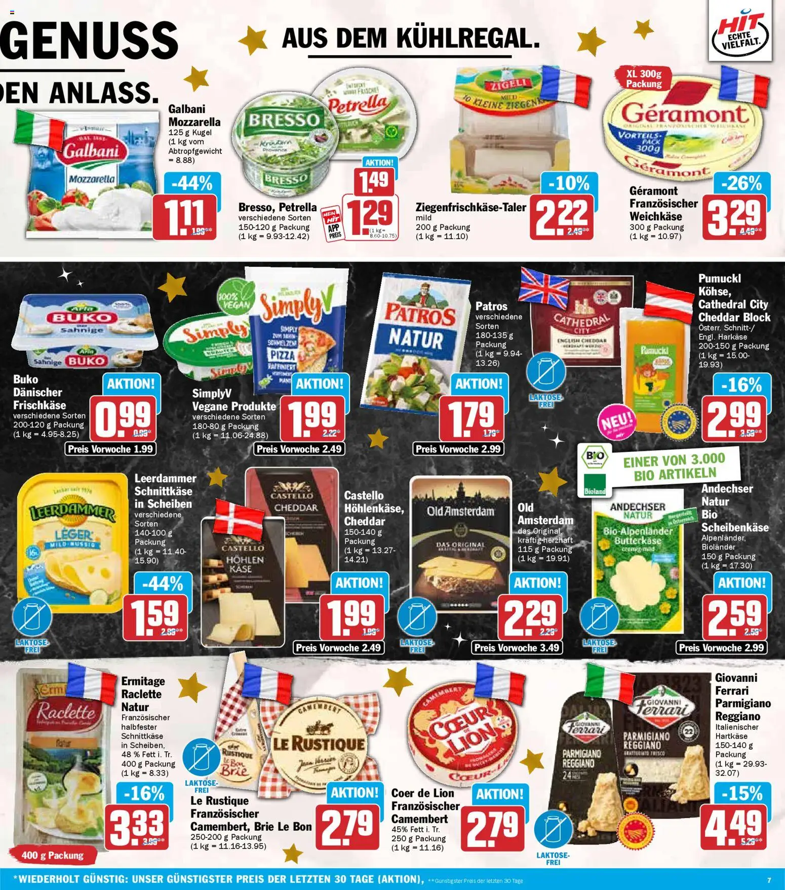 HIT Prospekt 	 – gültig ab 08.12.2025 | Seite: 7 | Produkte: Geramont, Käse, Raclette, Frischkase