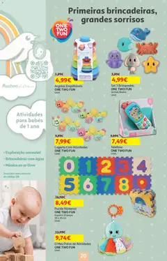 Pré-visualização Auchan - Bebé válido de 13.01.2026 | Página: 20 | Produtos: Agua, Telefone, Polvo, Banho