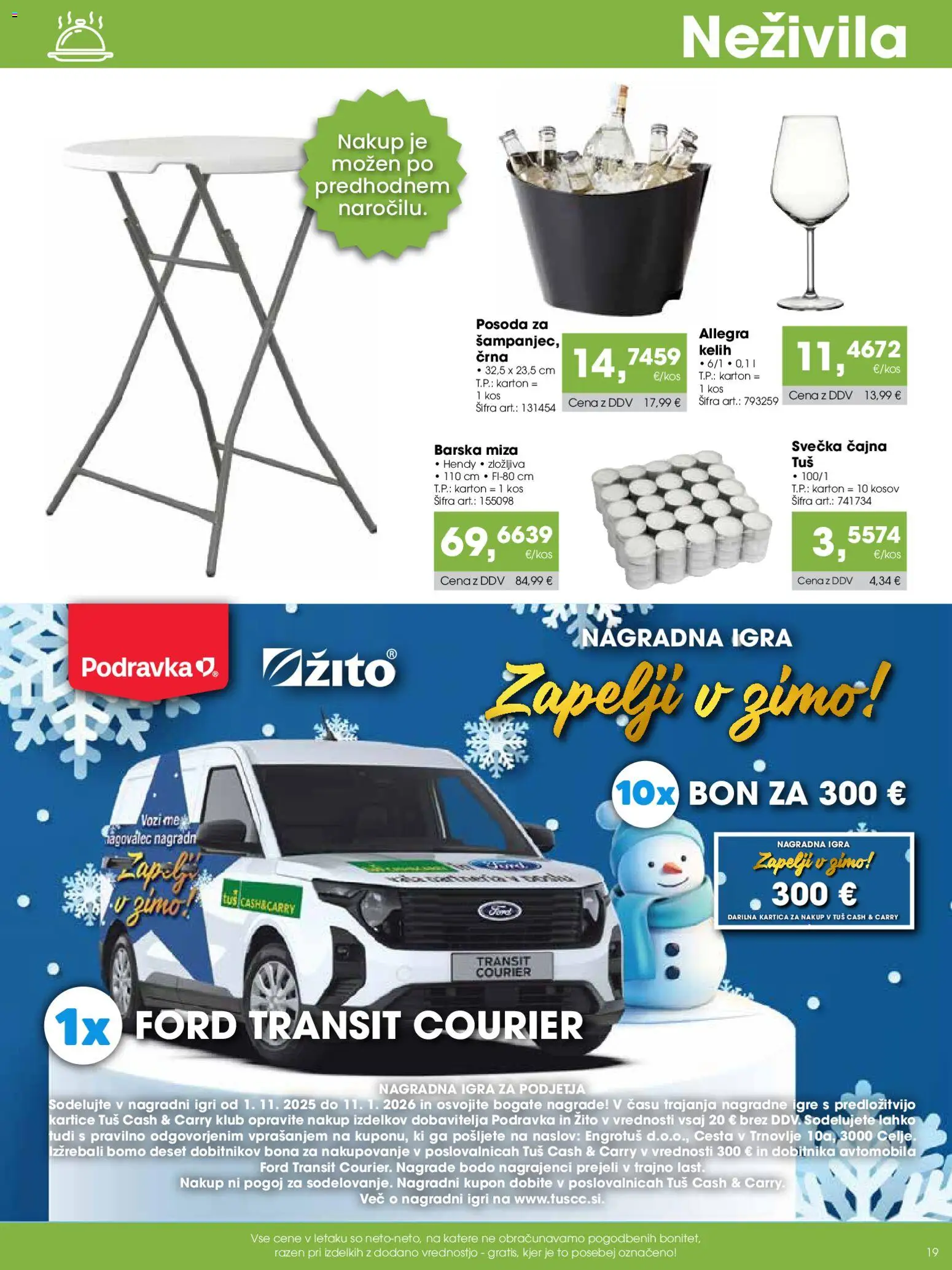 Novi Tuš katalog ponudbe – veljaven od 07.12.2025 | Stran: 19 | Izdelki: Igra, Miza, Kos