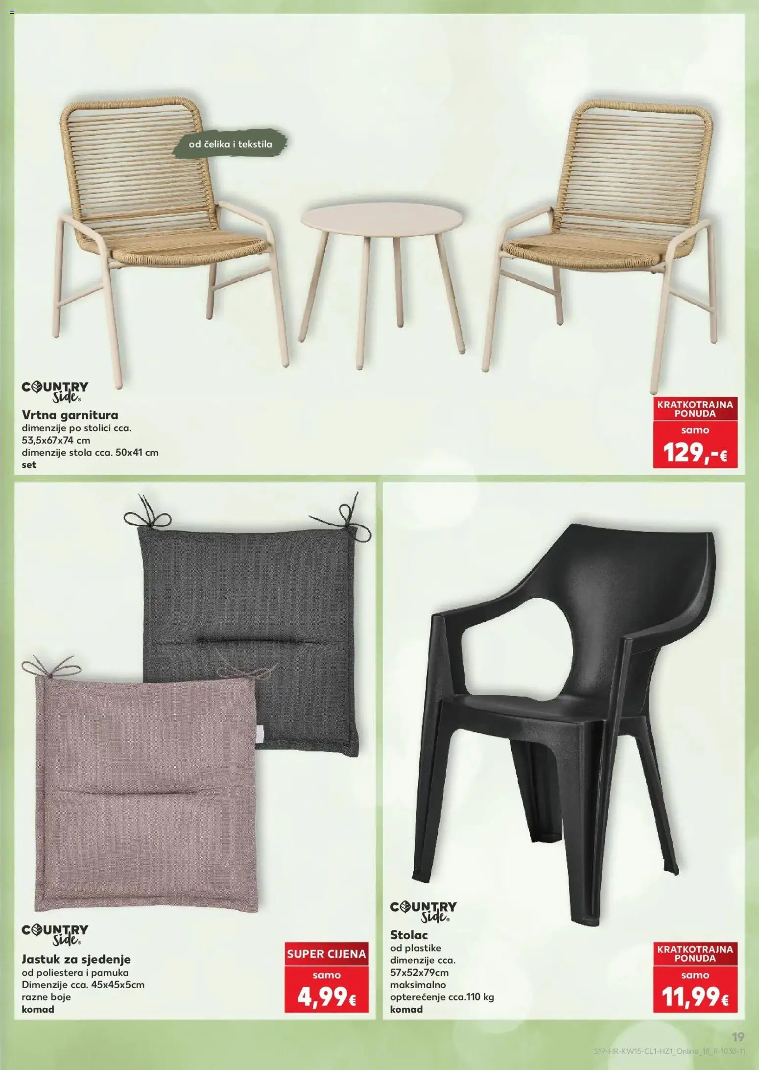 Kaufland katalog | vrijedi od 07.04.2026 | Stranica: 19 | Proizvodi: Jastuk, Vrtna garnitura