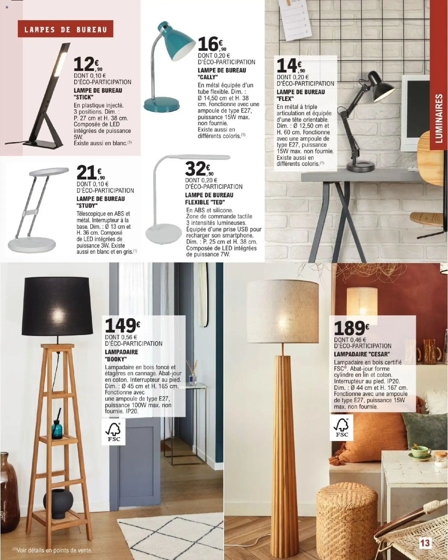 {H1} | Page: 13 | Produits: Bureau, Lampadaire, Prise, Lampe
