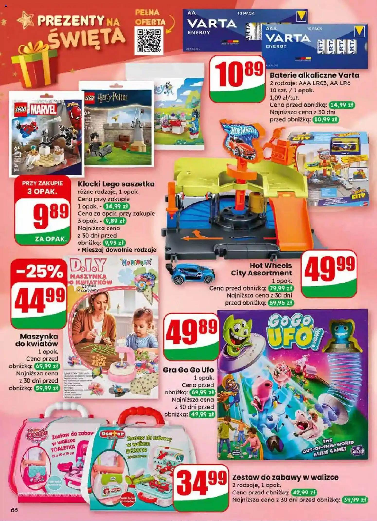 Dino Gazetka od 17.12.2025 | Strona: 66 | Produkty: Gra, Baterie, Klocki Lego, Toaletka