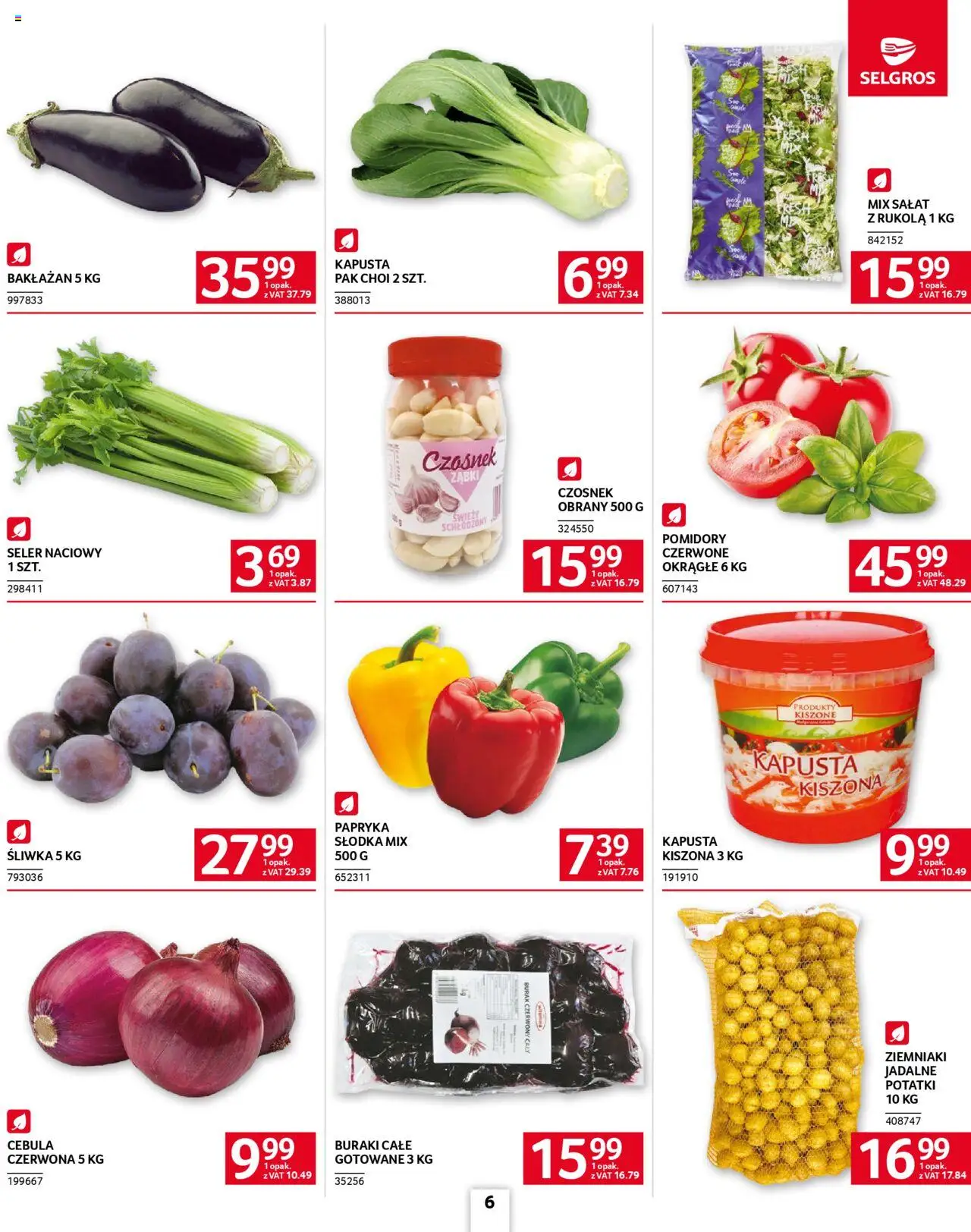 Selgros cash&carry Gazetka - Oferta dla gastronomii od 23.10.2025 | Strona: 6 | Produkty: Czosnek, Buraki, Papryka, Ziemniaki