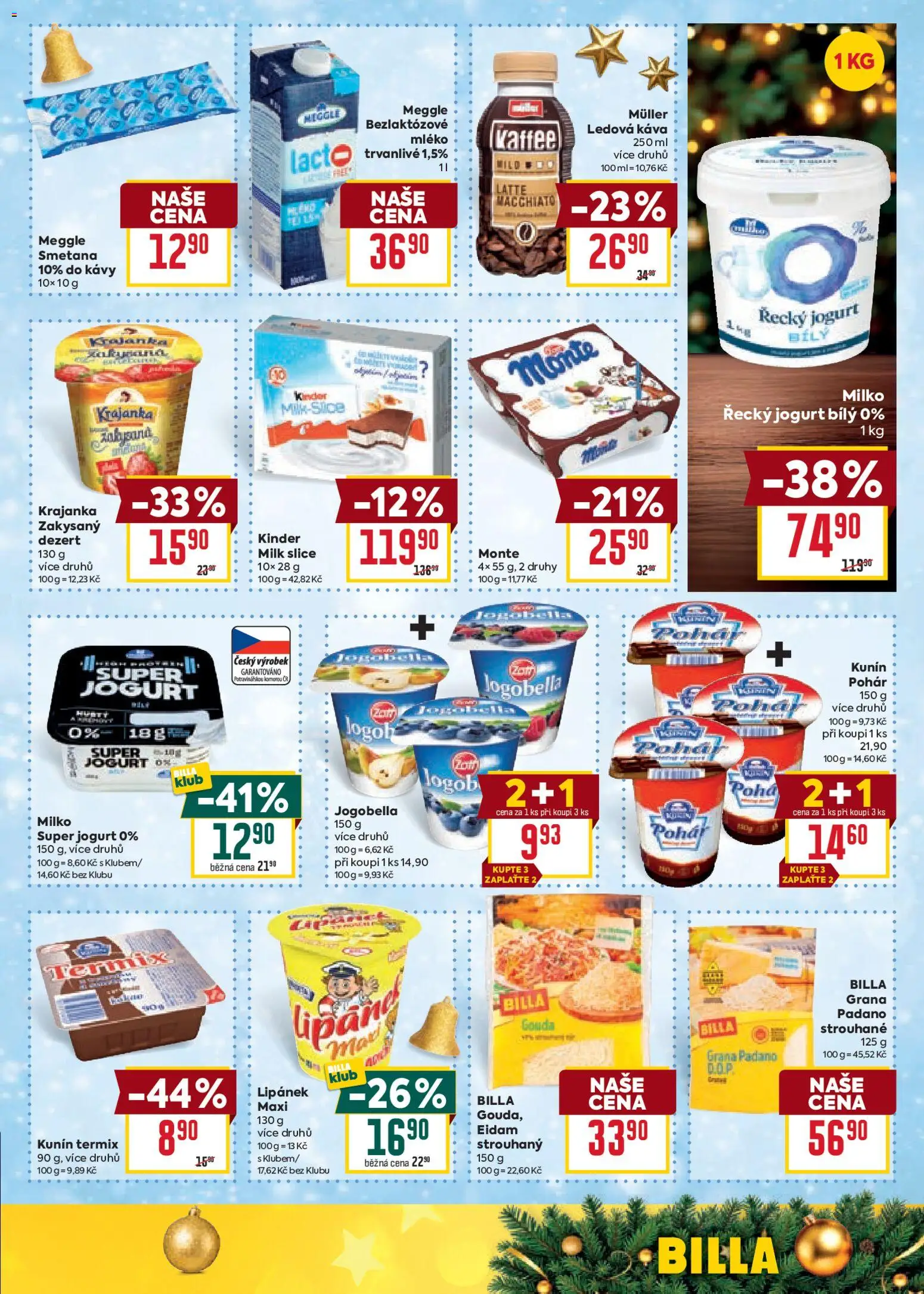 Billa Velký leták od 12.11.2025 | Strana: 17 | Produkty: Ledová káva, Gouda, Mléko, Kinder