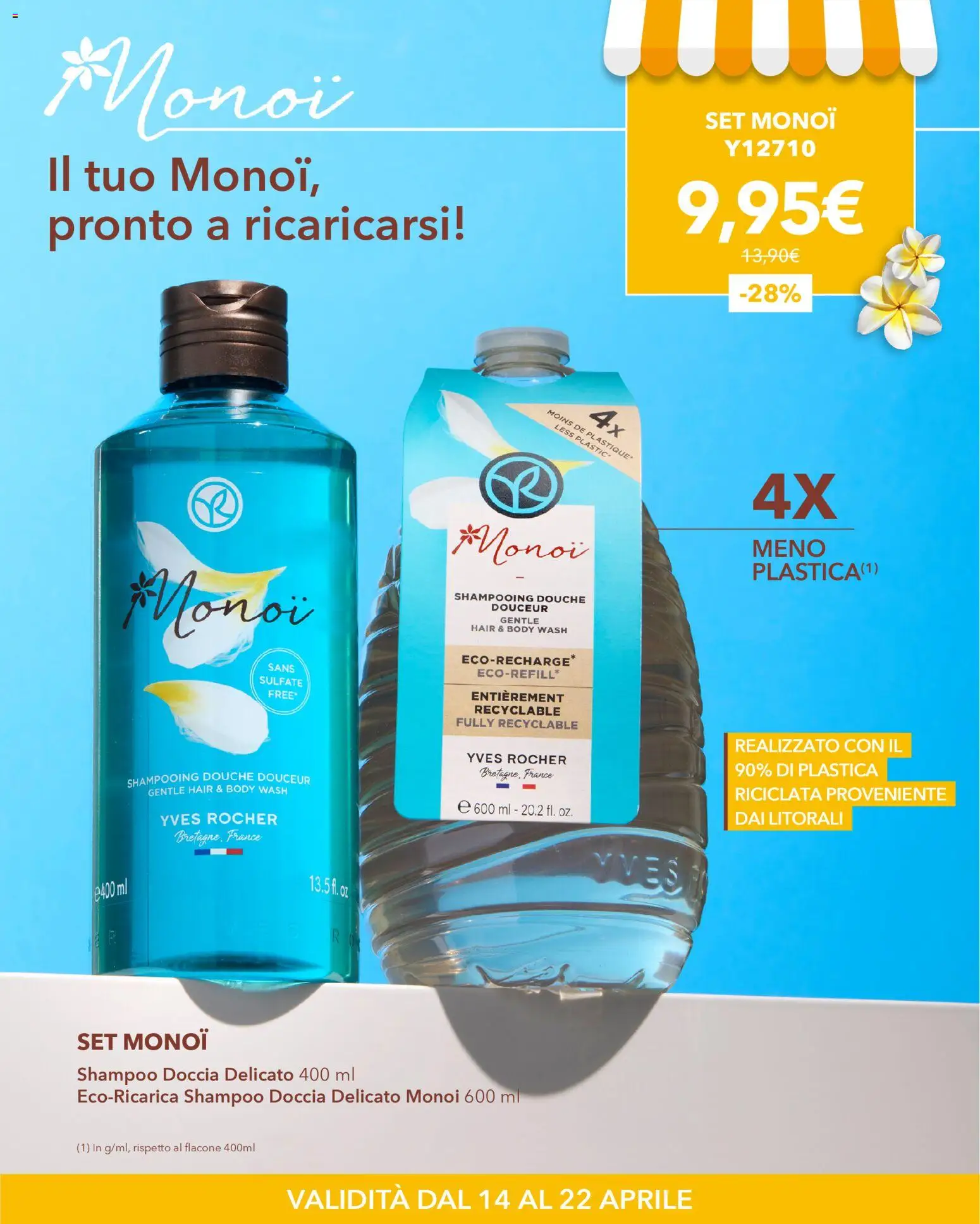 Volantino Yves Rocher del 14.04.2026 | Pagina: 2 | Prodotti: Shampoo, Doccia
