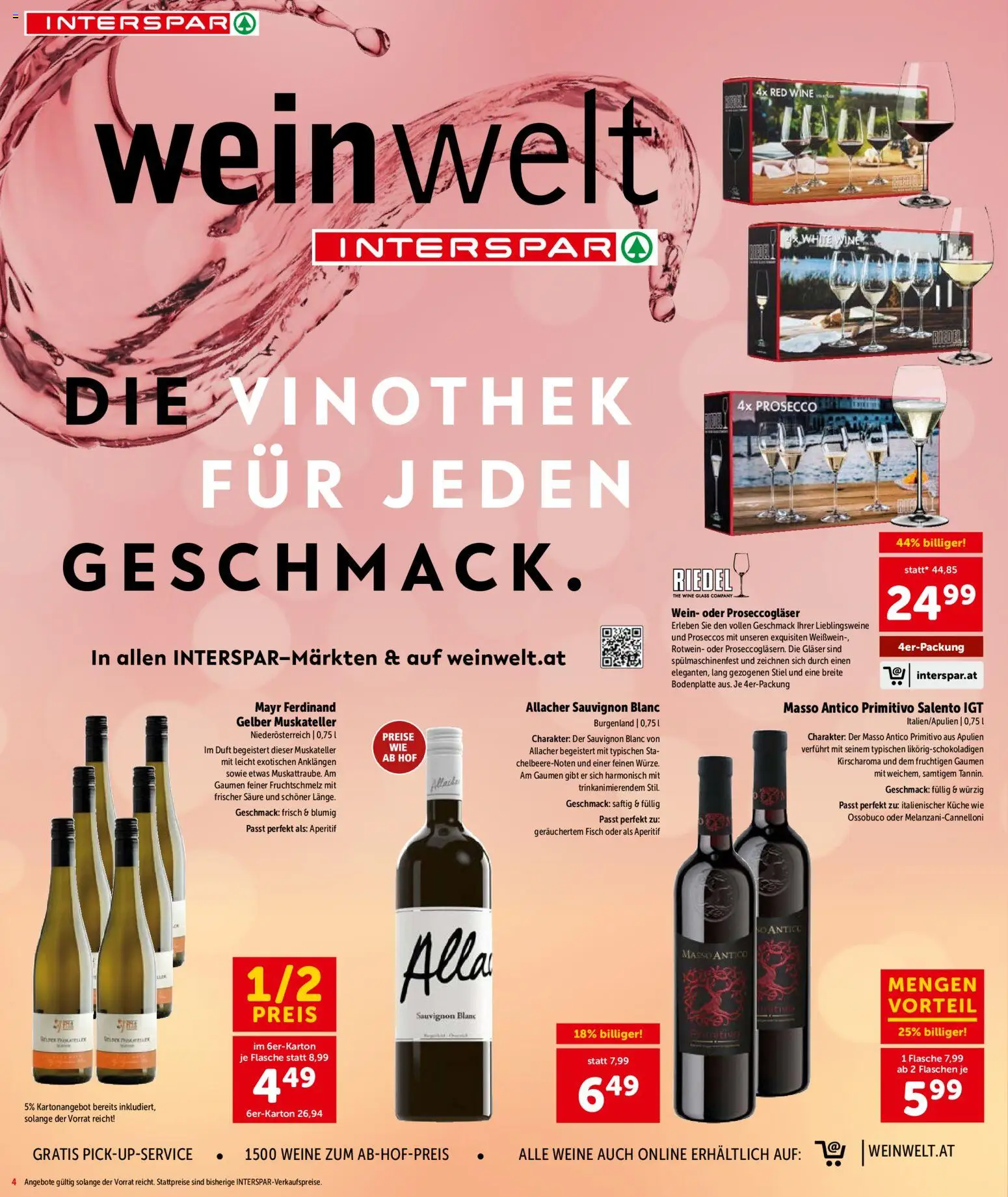 Interspar Flugblatt - Tirol gültig ab 09.04.2026 | Seite: 4 | Produkte: Häränliha, Duft, Wein, Fisch