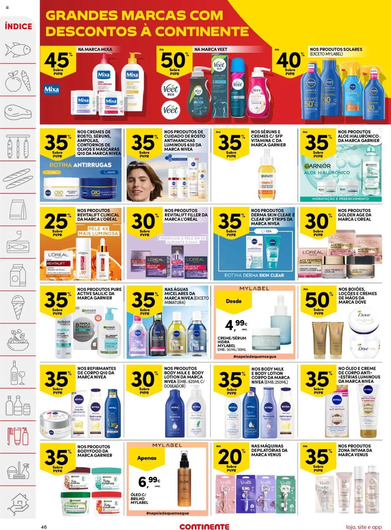 Continente folheto │ válido de 12.08.2025 | Página: 46 | Produtos: Creme de corpo, Óleo, Vitamina c, Creme