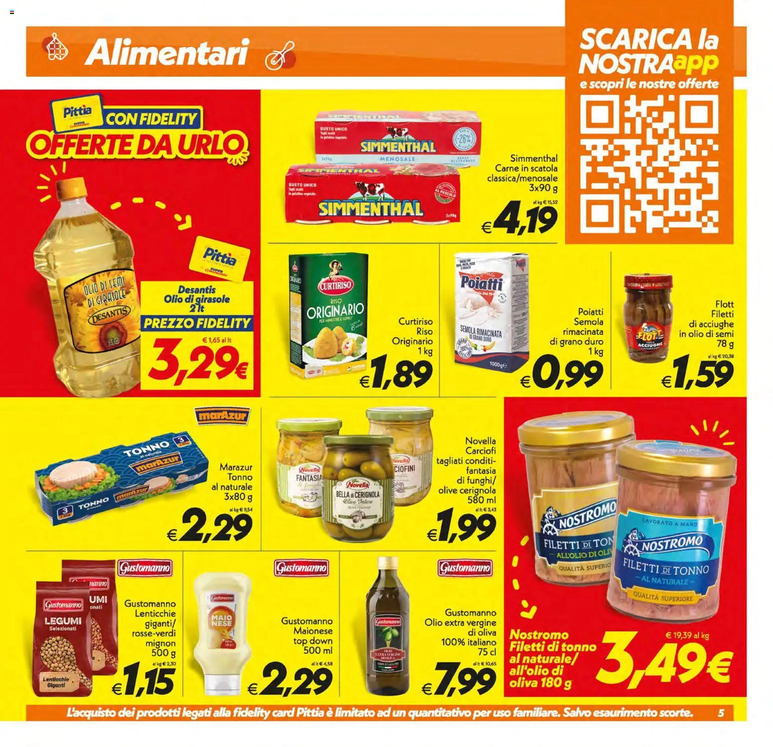 Volantino SuperConveniente del 17.03.2026 | Pagina: 5 | Prodotti: Olio, Acciughe, Olio extra vergine, Scatola