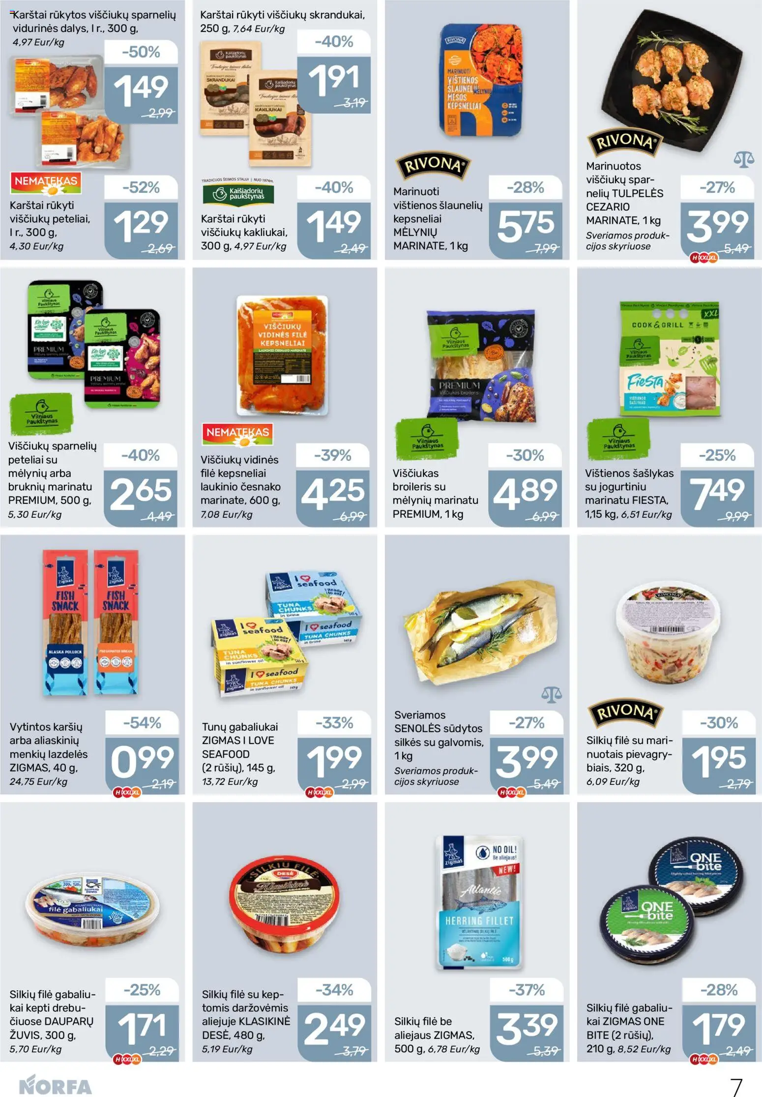 NORFA akcijos nuo 19.02.2026 | Puslapis: 7 | Prekių: Vištienos, Viščiukas, Viščiukų
