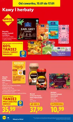 Pogląd oferty "Nescafé Crema lub Classic, kawa rozpuszczalna, Instant coffee, 300 g" - ważna od 15.01.2026 | Strona: 48