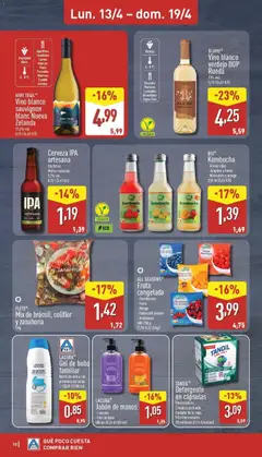 Vista previa Aldi folleto Canarias válido desde el 13.04.2026 | Página: 10 | Productos: Jabón, Detergente, Fresas, Pasta