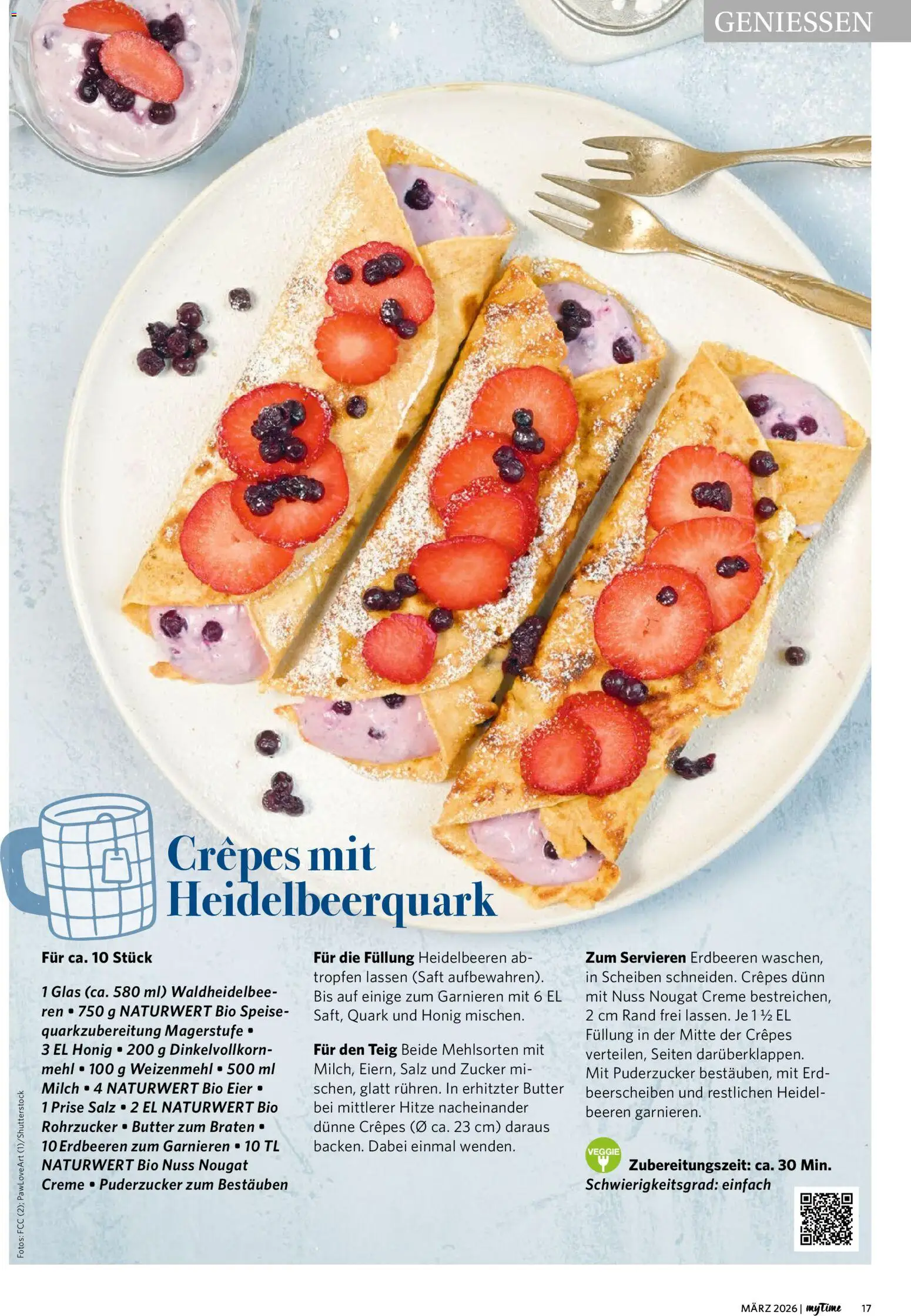 Famila Nordwest myTime März 2026 – gültig ab 01.03.2026 | Seite: 17 | Produkte: Weizenmehl, Creme, Heidelbeeren, Zucker