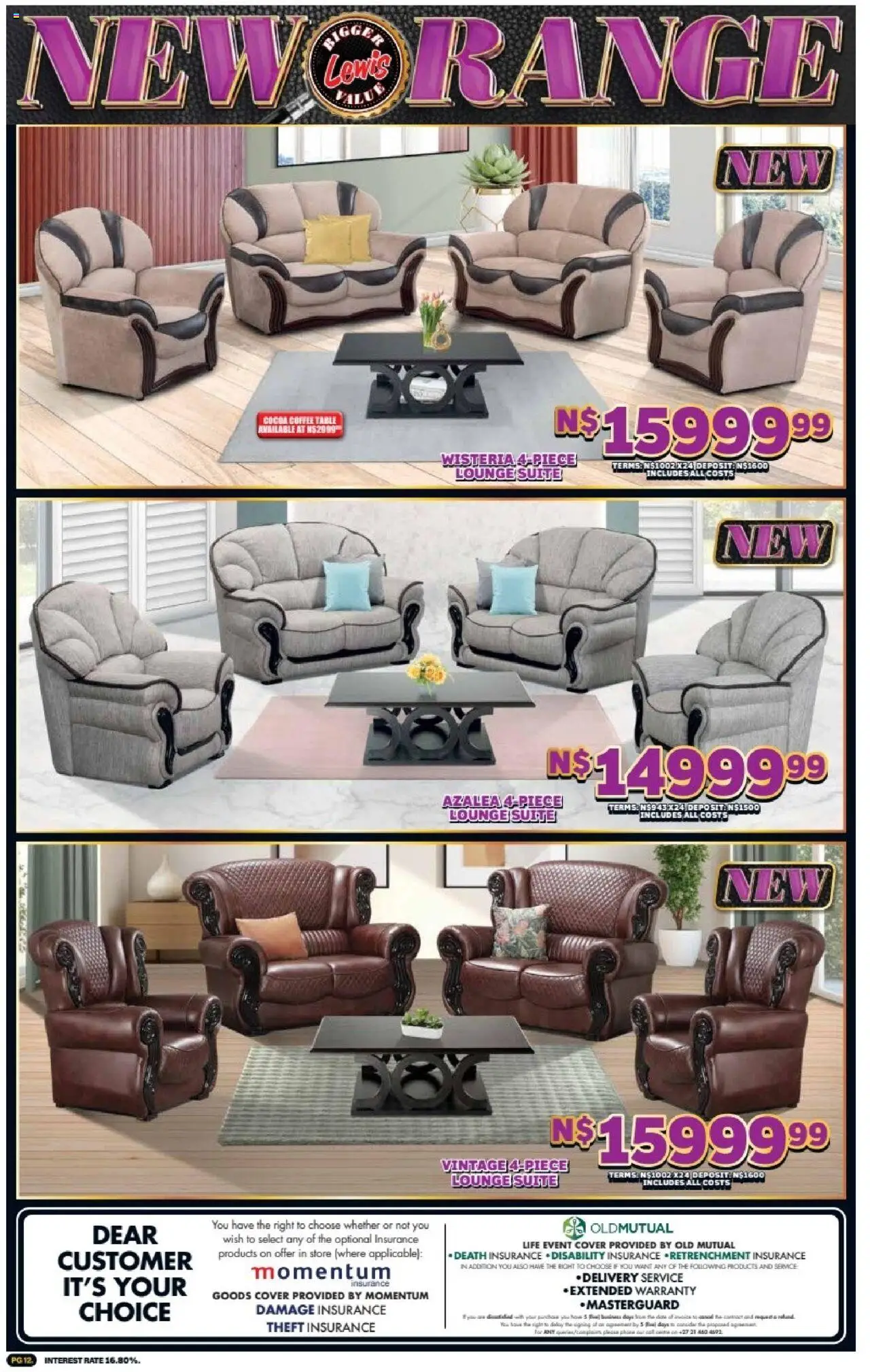 New Lewis Stores catalogue – valid from 01.10.2025 | Page: 12 | Products: Cover, Coffee table, Table, Coffee