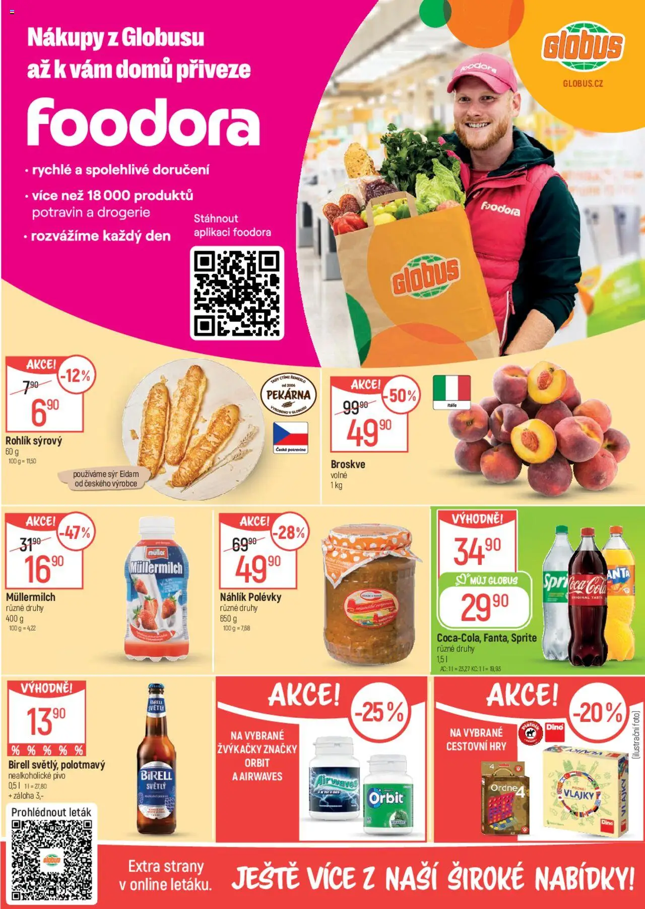 Globus leták od 25.06.2025 | Strana: 2 | Produkty: Rohlík, Broskve, Pekárna, Drogerie