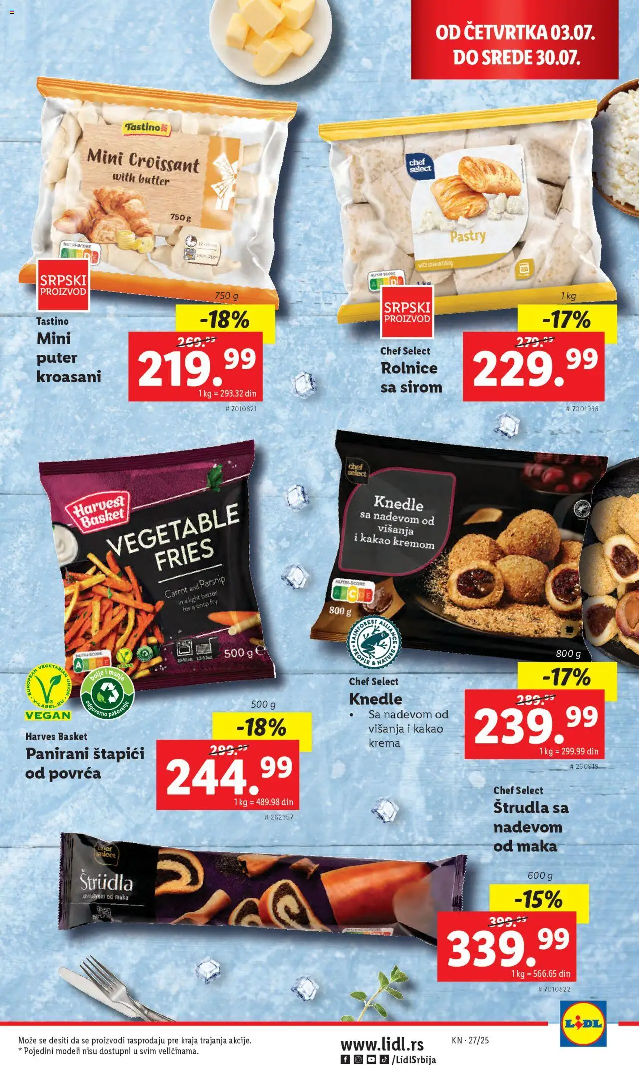 Lidl katalog - važi od 03.07.2025 | Strana: 47 | Proizvode: Štrudla, Puter, Krema, Knedle