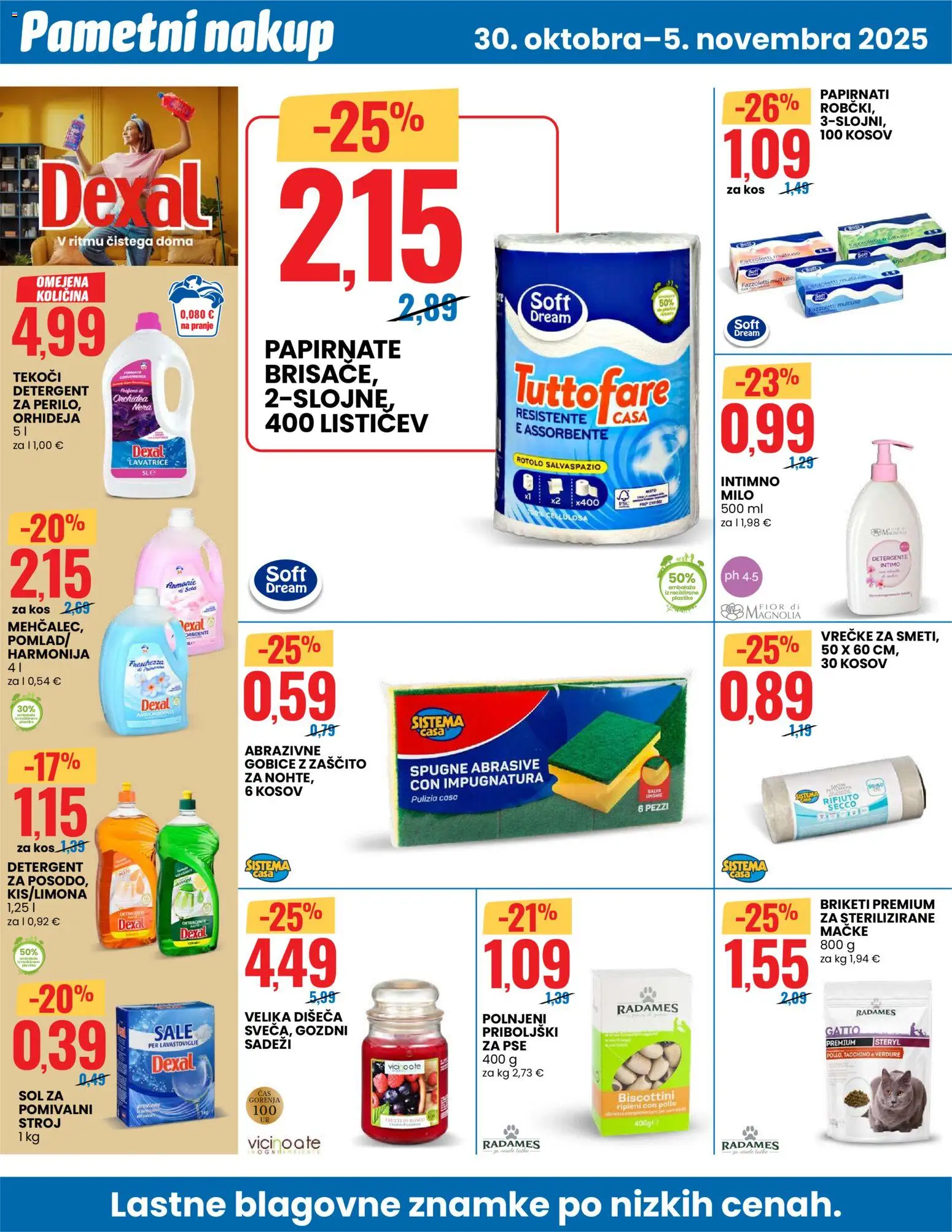 Novi Eurospin katalog ponudbe – veljaven od 30.10.2025 | Stran: 12 | Izdelki: Intimno milo, Kos, Tonnelle, Sol