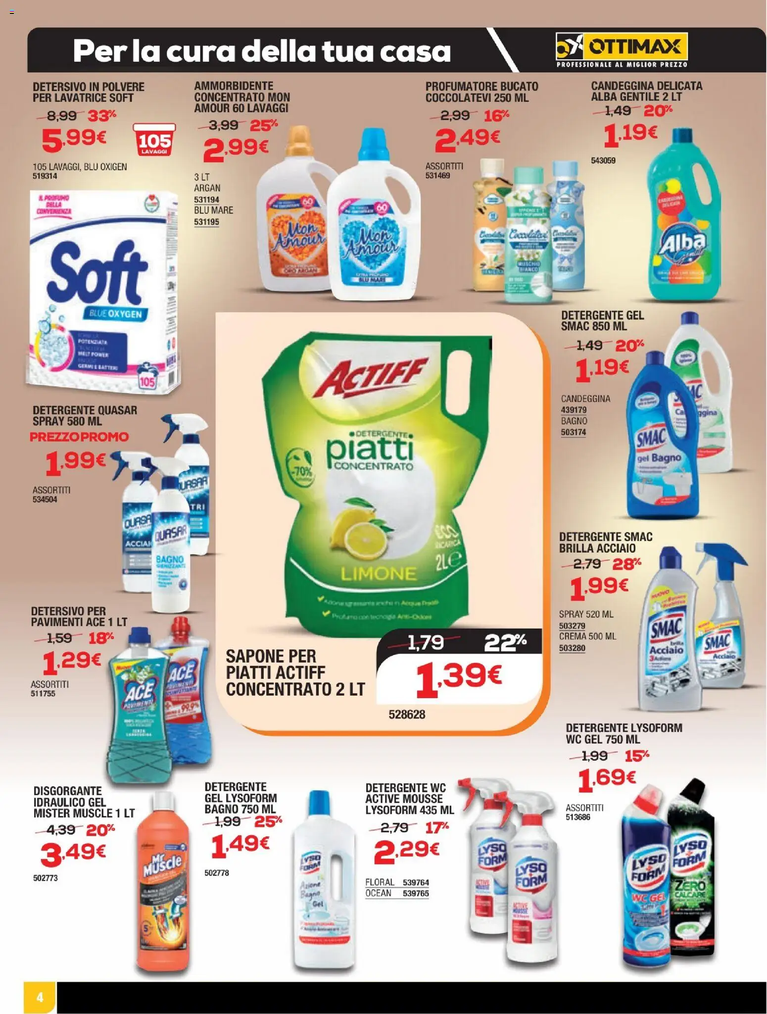 Volantino Ottimax del 15.01.2026 | Pagina: 12 | Prodotti: Crema, Detersivo in polvere, Ammorbidente, Candeggina