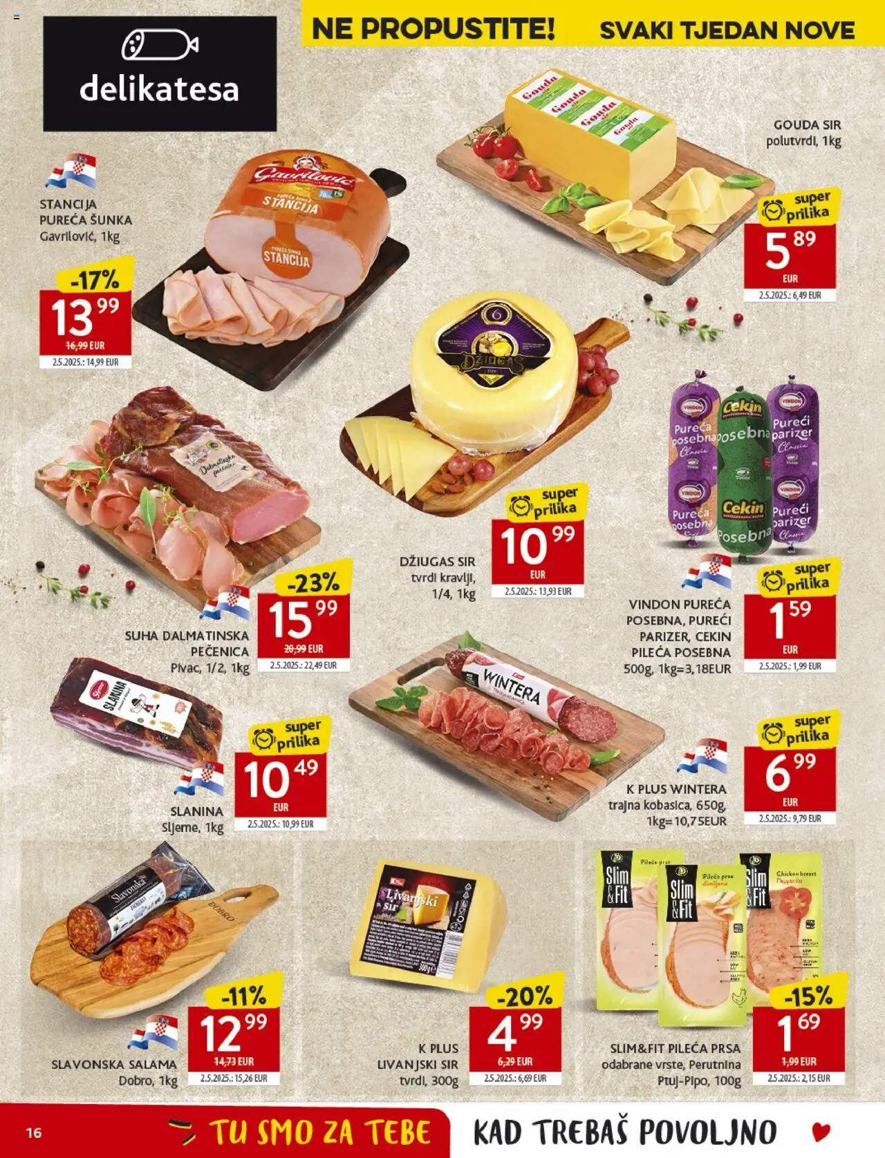 Konzum HR akciós ujság - amely érvényes a következő dátumtól: 27.08.2025 | Oldal: 16 | Termékek: Gouda