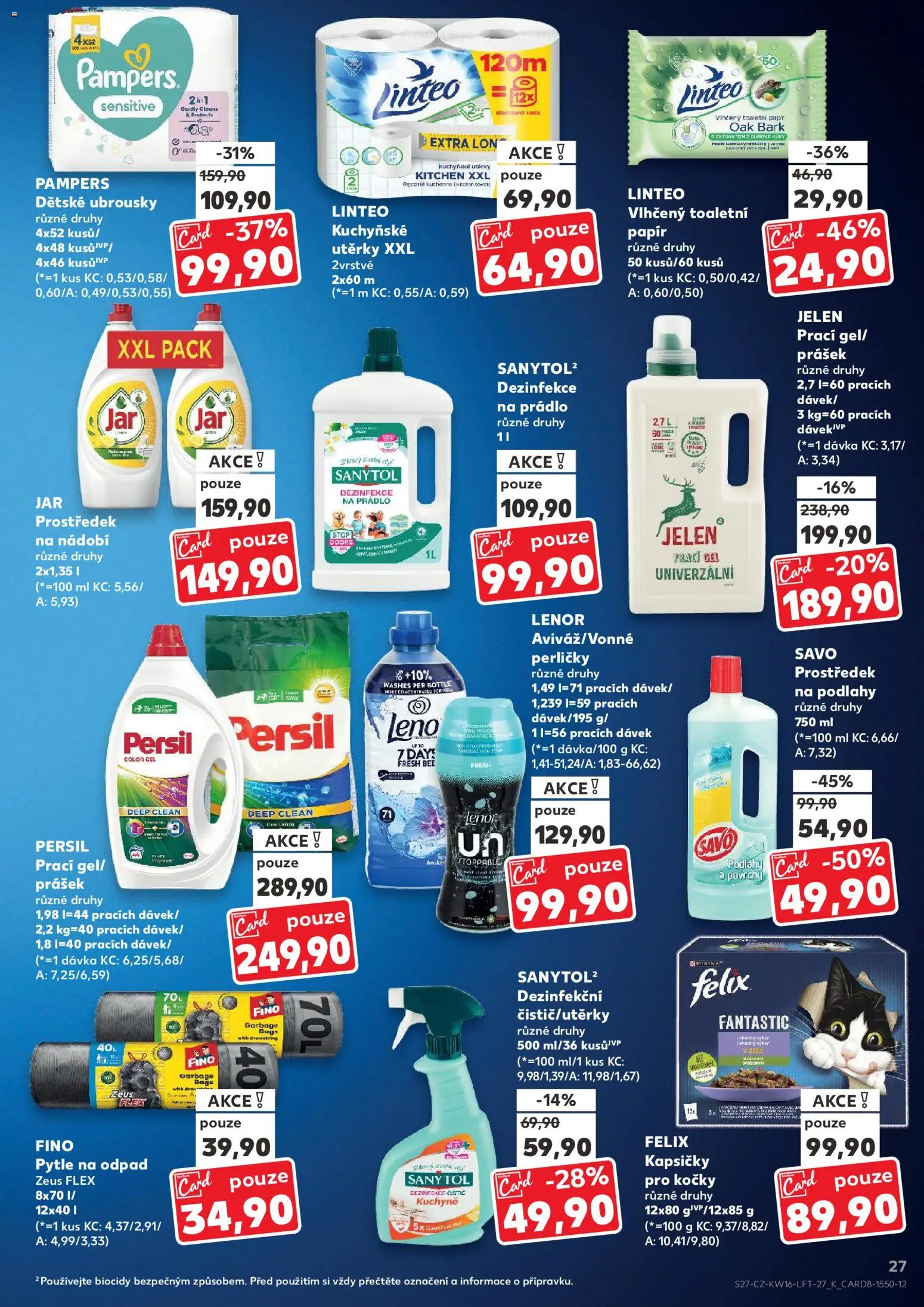 Kaufland leták - Brno od 15.04.2026 | Strana: 27 | Produkty: Dětské ubrousky, Kuchyňské utěrky, Jelen, Persil