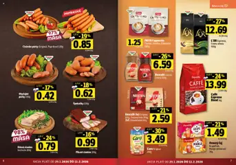 Fresh leták platný od 29.01.2026 | Strana: 4 | Produkty: Káva, Slanina, Párky, Nescafé Classic