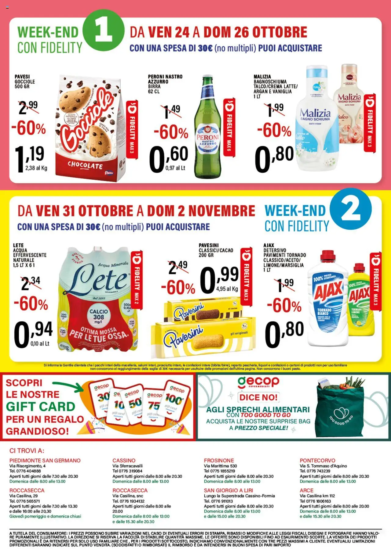 Volantino GECOP del 20.10.2025 | Pagina: 20 | Prodotti: Crema, Birra, Limone, Acqua minerale