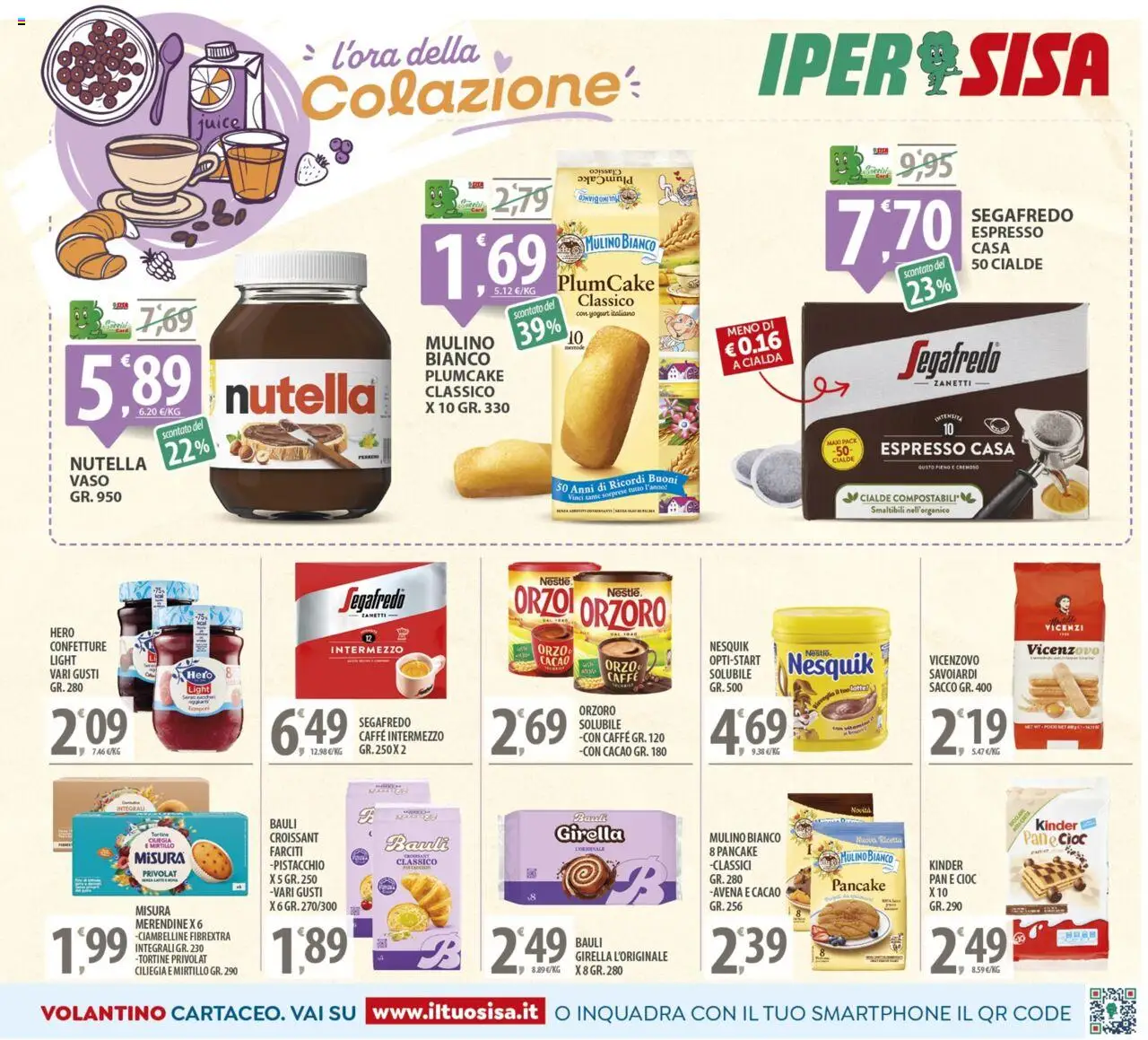 Volantino SISA del 12.09.2025 | Pagina: 9 | Prodotti: Pane, Smartphone, Cacao, Merendine