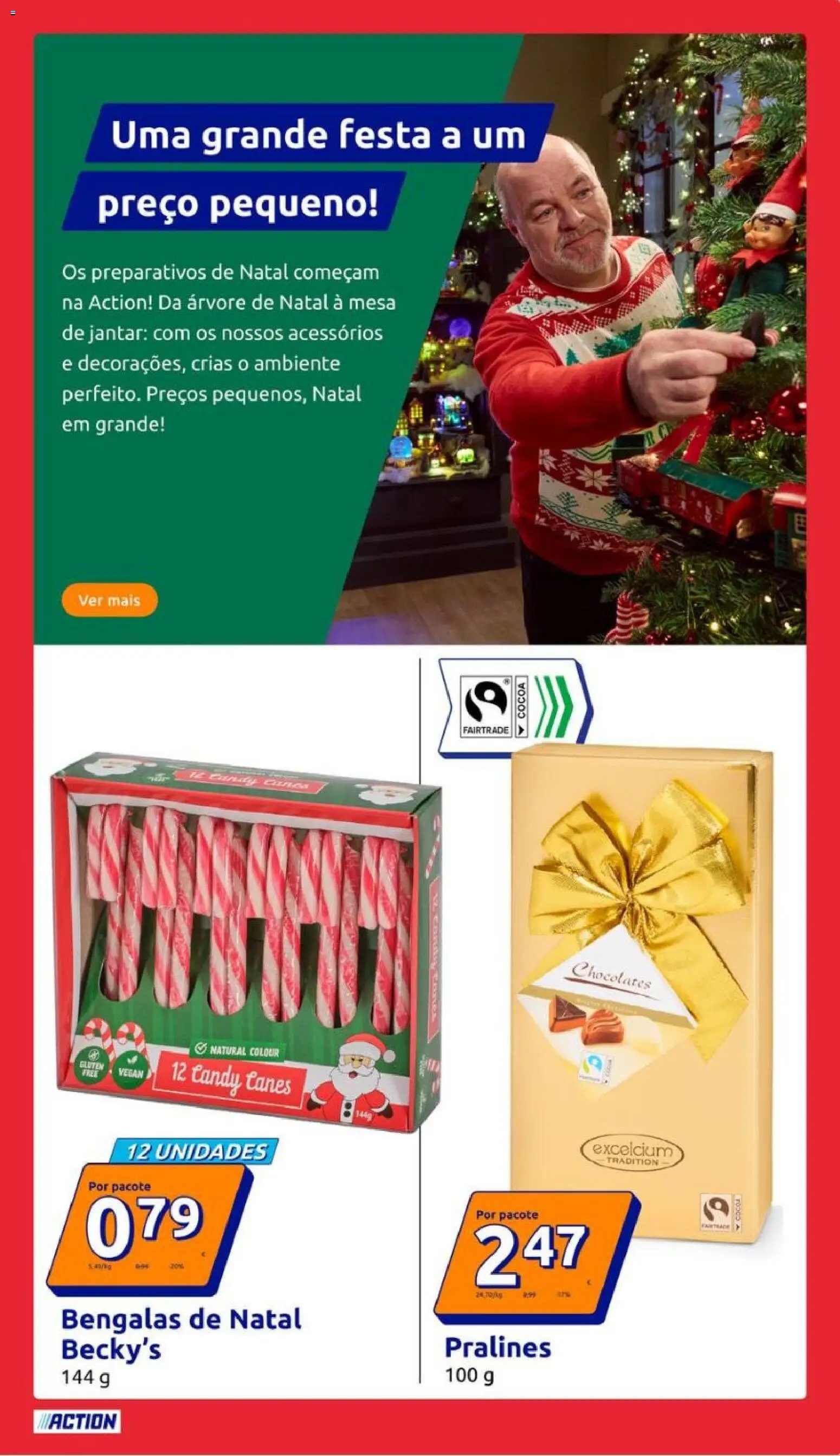 Action - Action PT week 51 2025 │ válido de 17.12.2025 | Página: 15 | Produtos: Árvore de natal, Chocolates, Mesa, Mesa de jantar