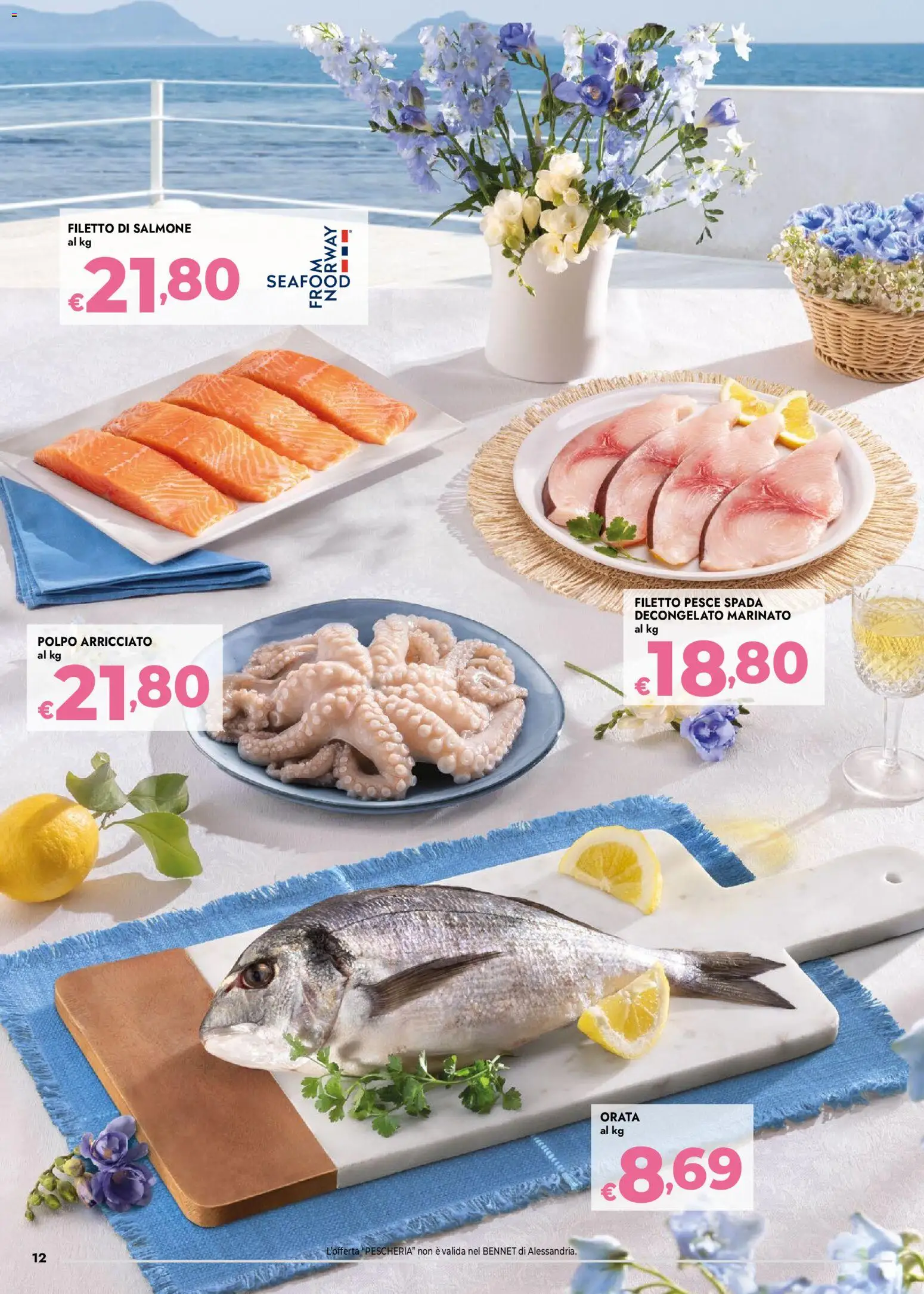 Volantino bennet del 23.03.2026 | Pagina: 12 | Prodotti: Salmone, Pesce, Polpo, Orata