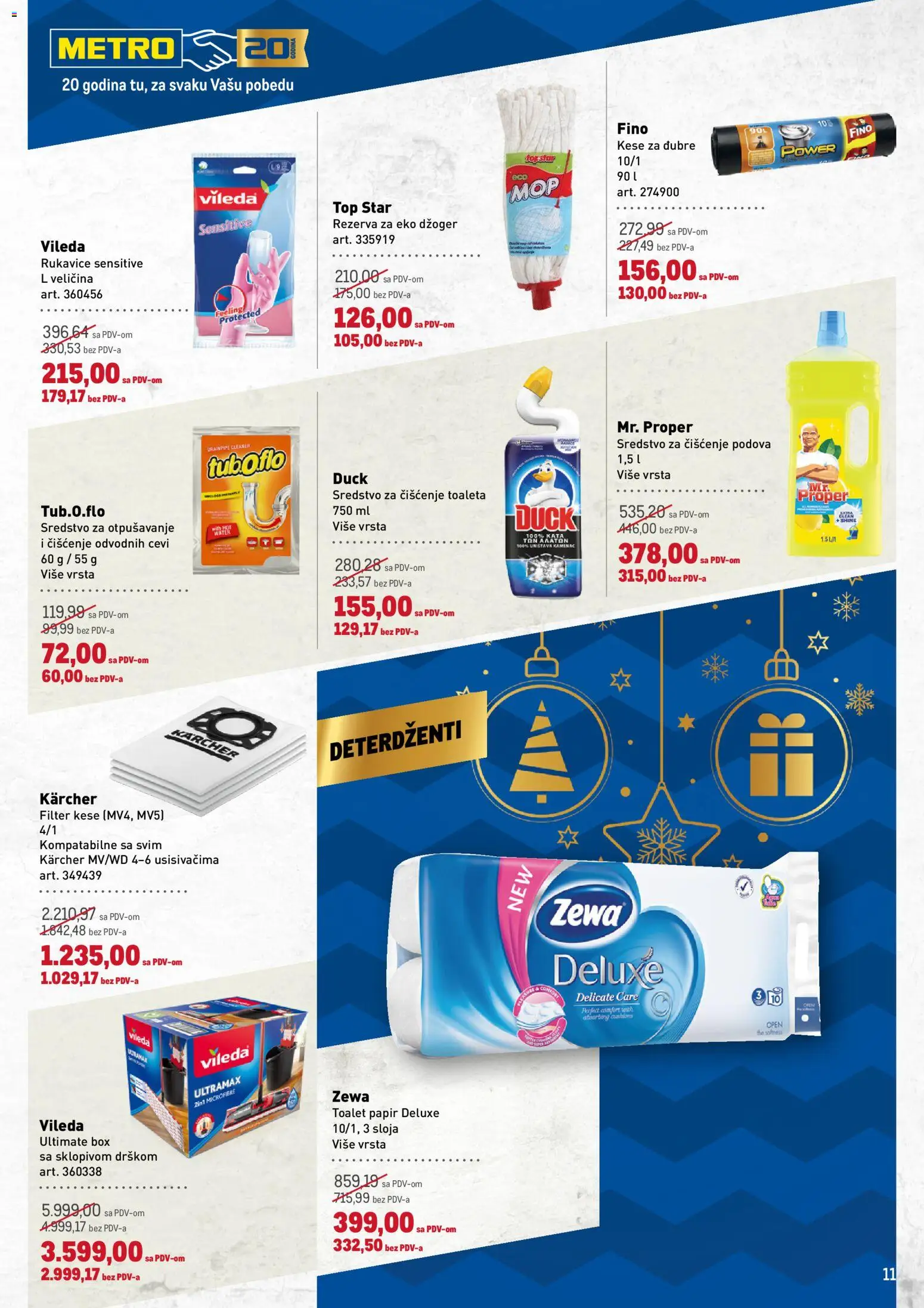 Metro katalog - važi od 25.12.2025 | Strana: 11 | Proizvode: Rukavice, Toalet papir, Vileda