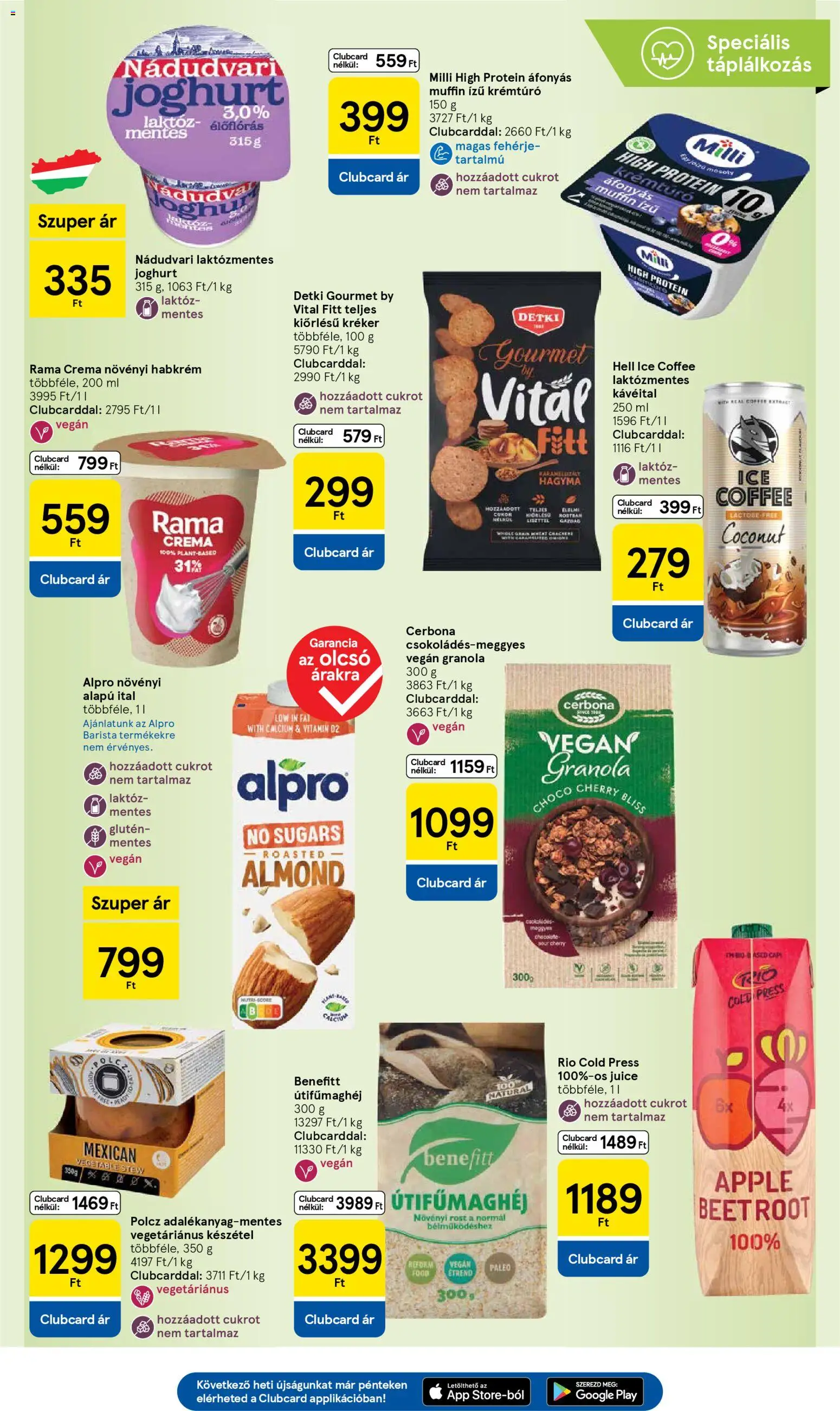 Tesco akciós ujság - amely érvényes a következő dátumtól: 06.11.2025 | Oldal: 5 | Termékek: Alpro, Krémtúró, Protein, Joghurt