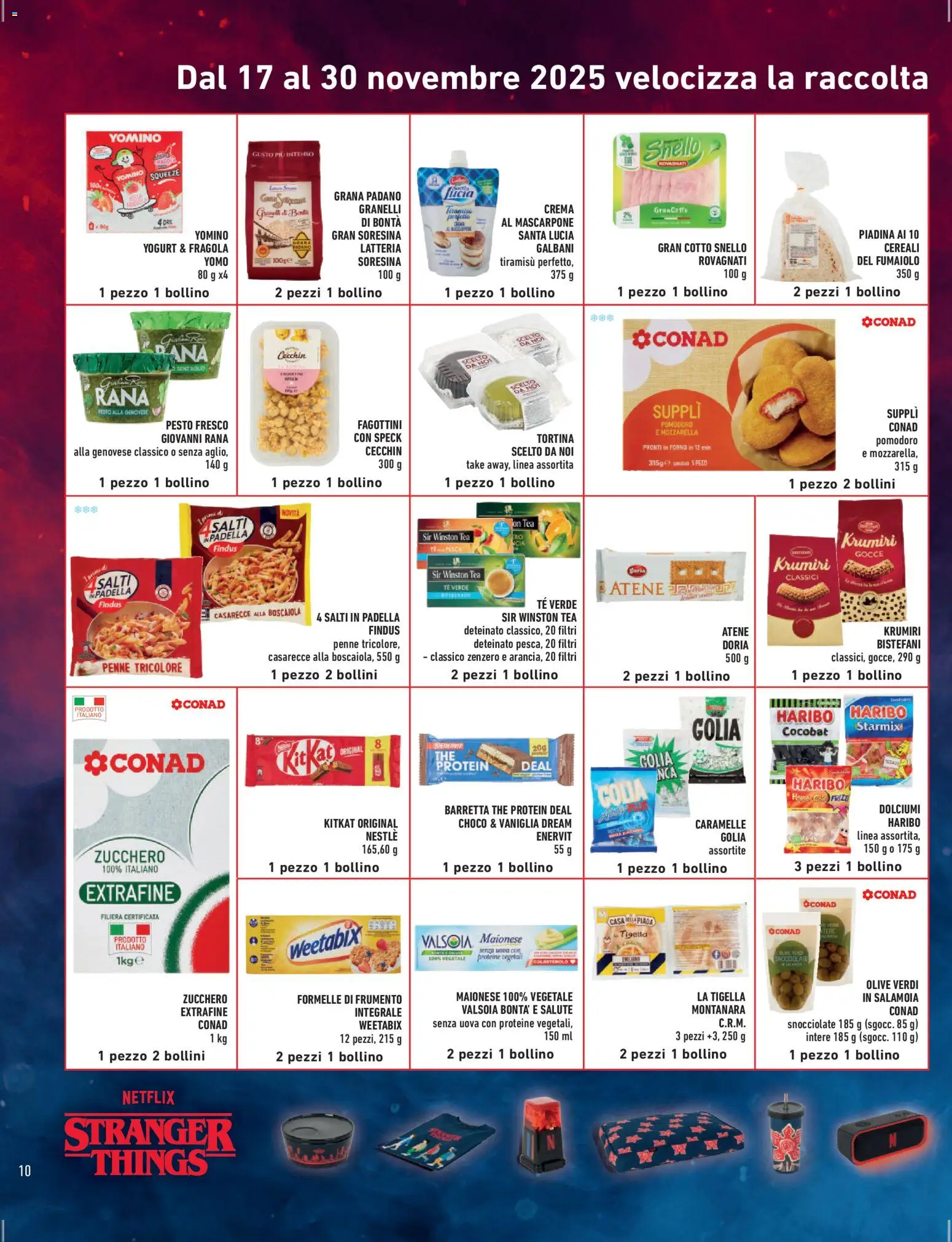 Volantino Conad del 21.11.2025 | Pagina: 10 | Prodotti: Uova, Pesca, The, Penne