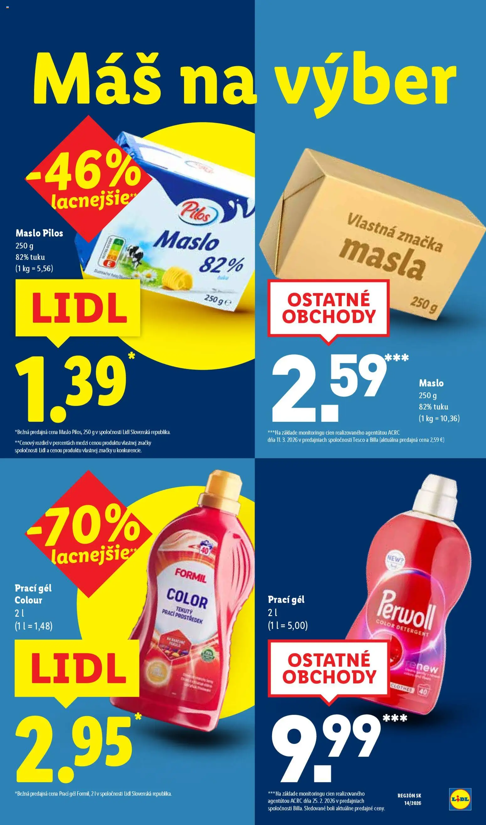 Nové Lidl akcie – leták je platný od 23.03.2026 | Strana: 6 | Produkty: Maslo, Perwoll