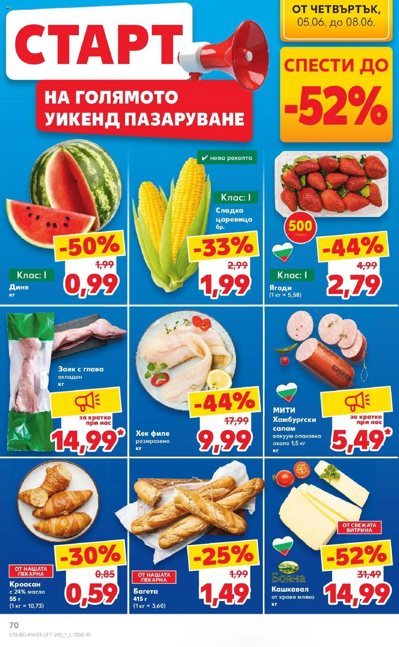 | Страница: 70 | Продукти: Салам, Мляко, Царевица, Кашкавал