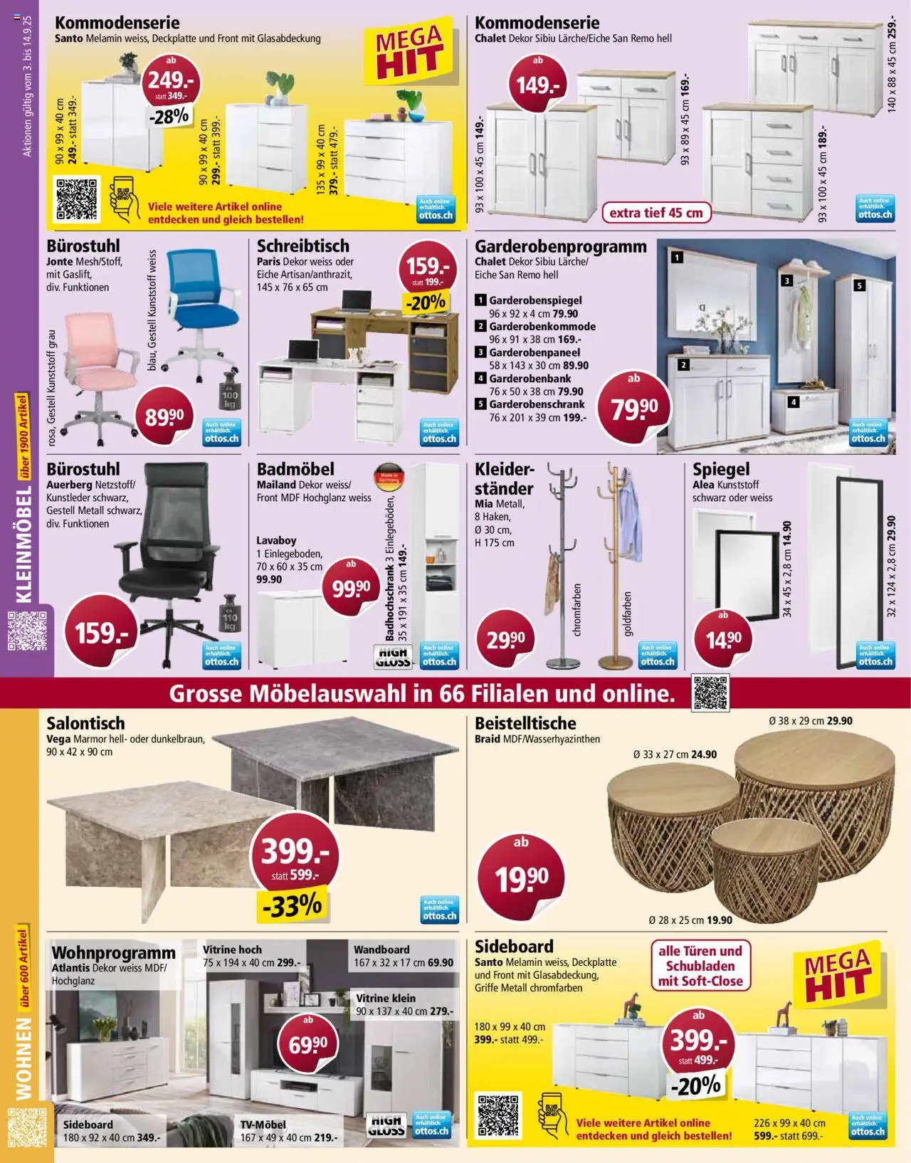 Otto's Aktionen ab 26.08.2025 | Seite: 10 | Produkte: Wandboard, Garderobenspiegel, Kleider, Sideboard