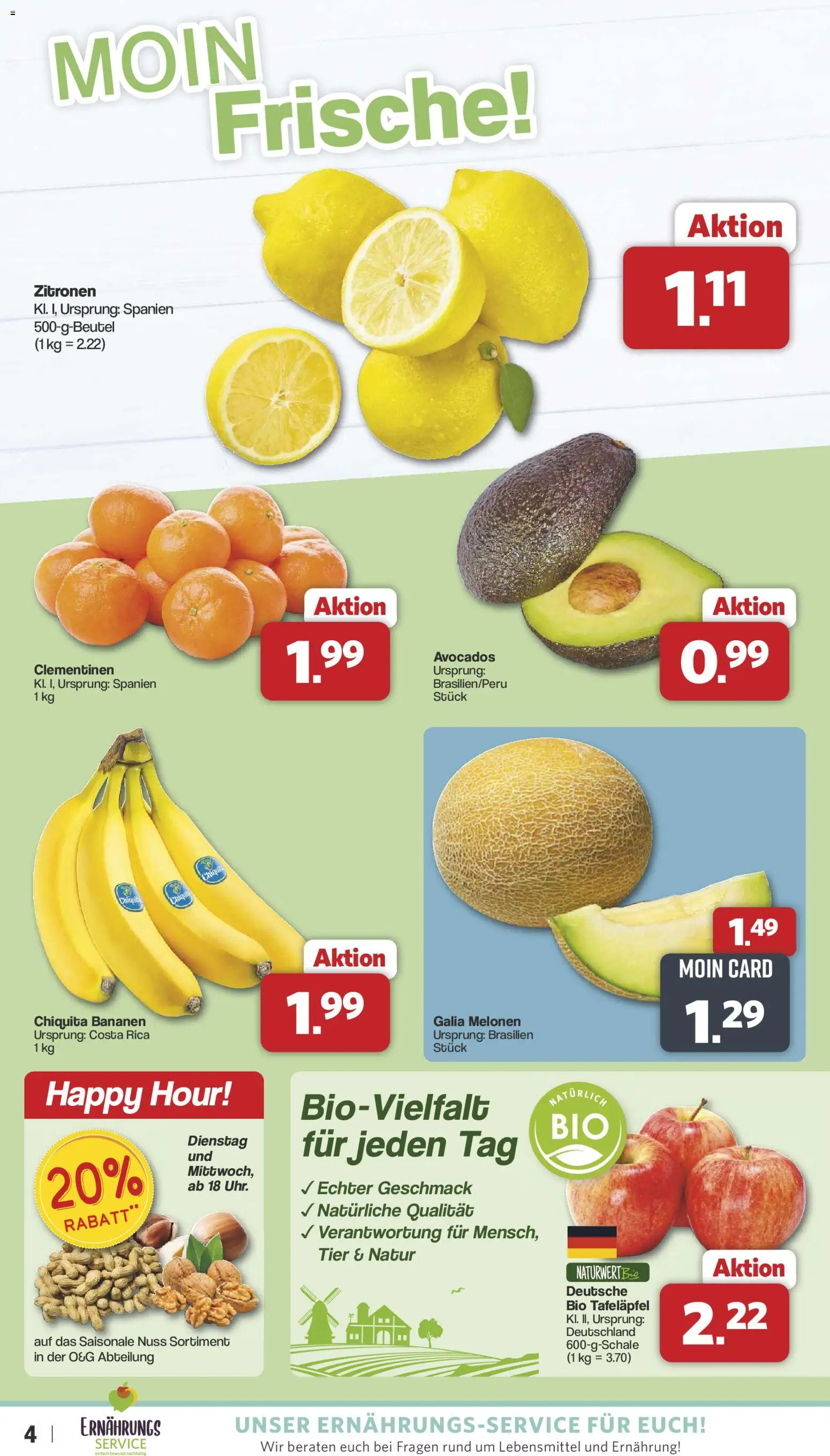 Famila Nordwest Prospekt 	 – gültig ab 08.12.2025 | Seite: 4 | Produkte: Bananen, Zitronen