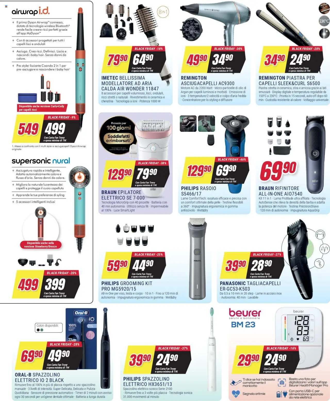 Volantino Trony del 19.06.2025 | Pagina: 25 | Prodotti: Epilatore, Spazzolino elettrico, Dyson, Batteria