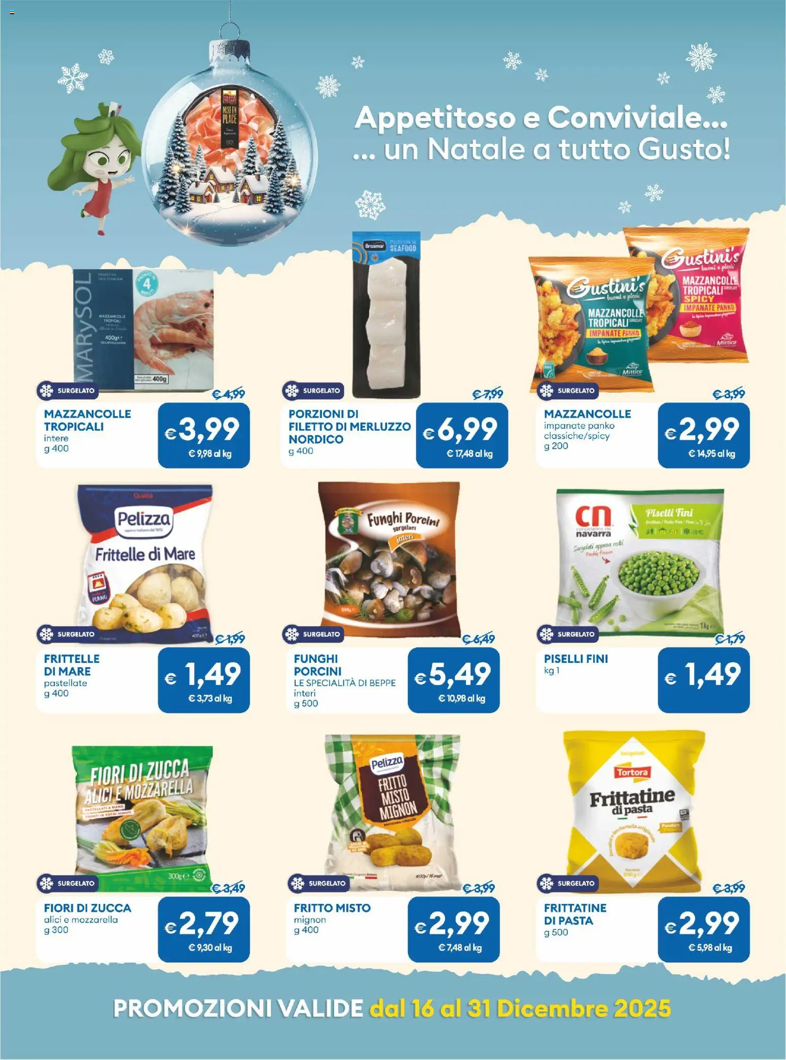 Volantino MD Discount del 16.12.2025 | Pagina: 15 | Prodotti: Merluzzo, Mazzancolle, Pasta, Zucca