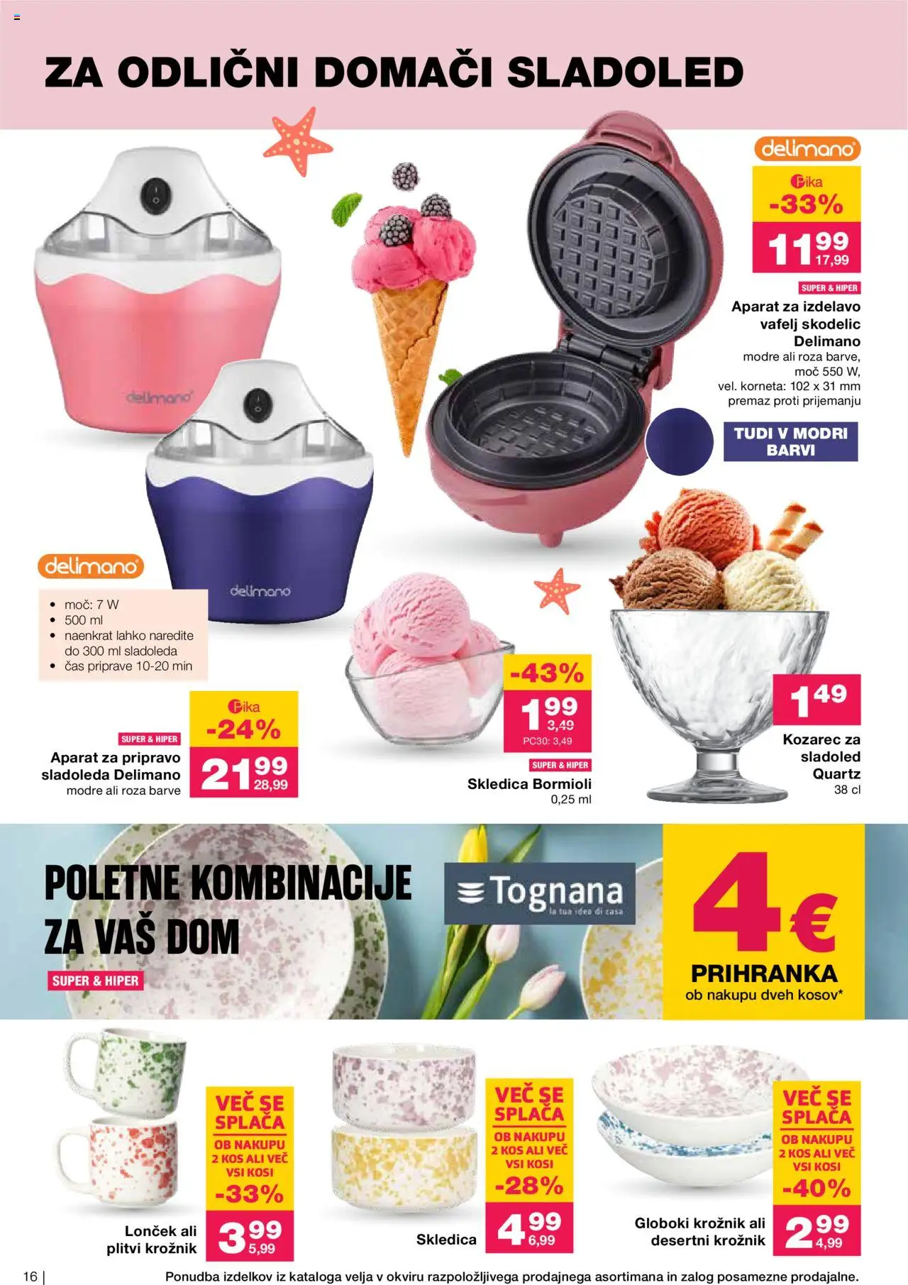 Mercator katalog poletje je tu │ velja od 11.06.2025 | Stran: 16 | Izdelki: Kozarec, Kos, Sladoled