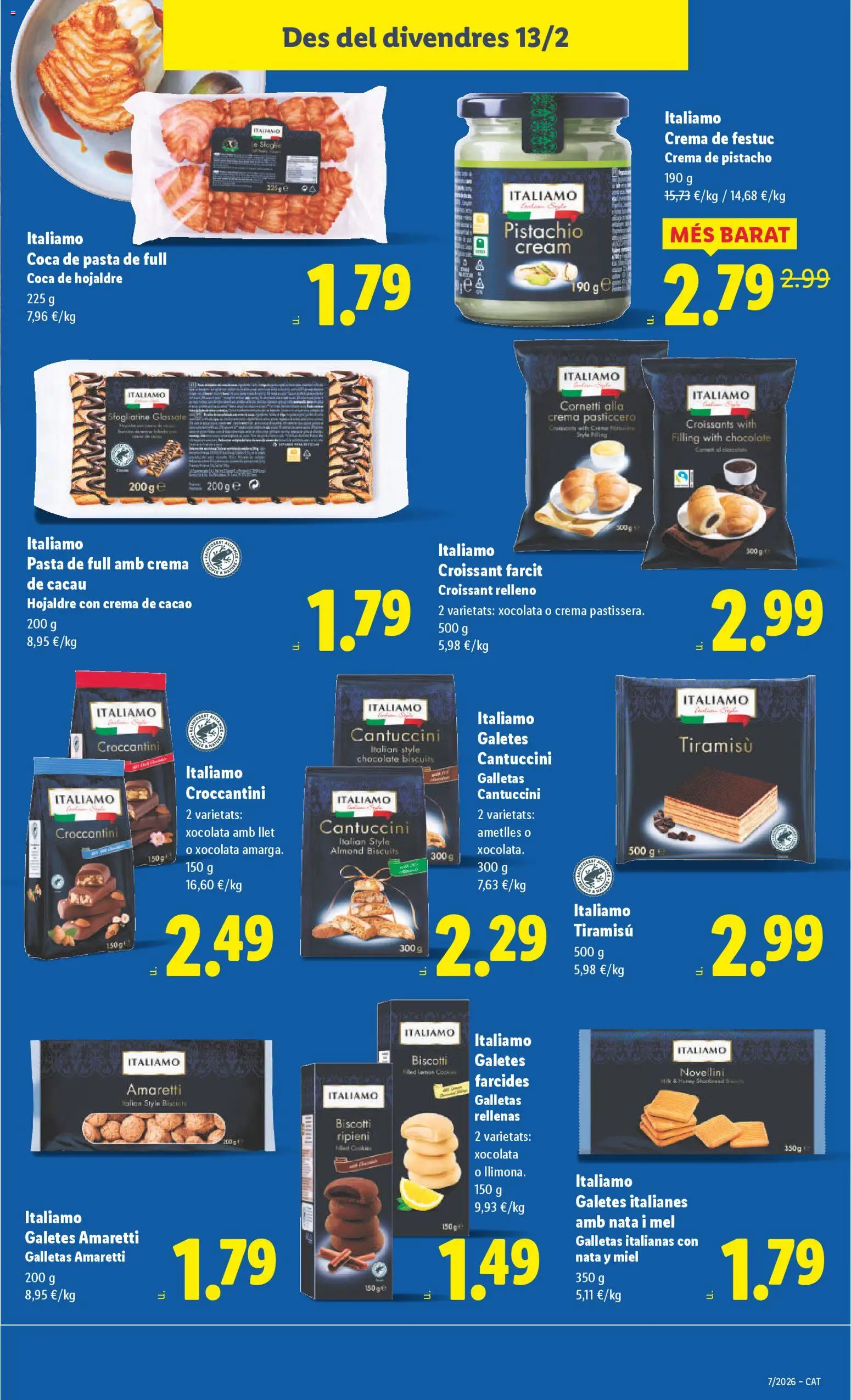 Lidl folleto │ válido desde el 09.02.2026 | Página: 33 | Productos: Croissant, Crema de cacao, Pasta, Φρυγανιές σικάλεως
