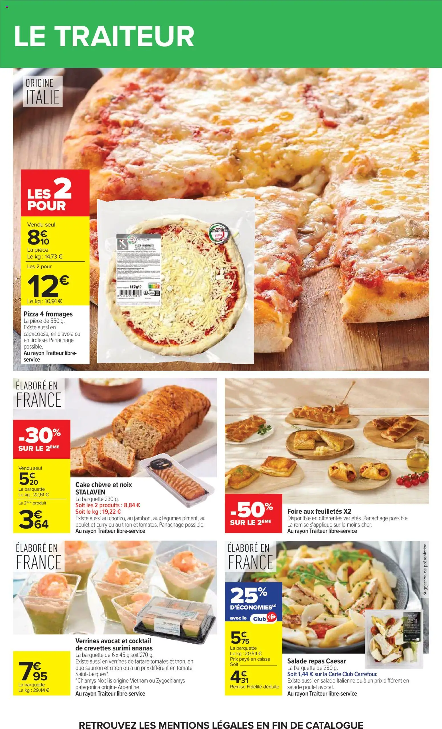 {H1} | Page: 31 | Produits: Pizza 4 fromages, Citron, Crevettes, Pizza