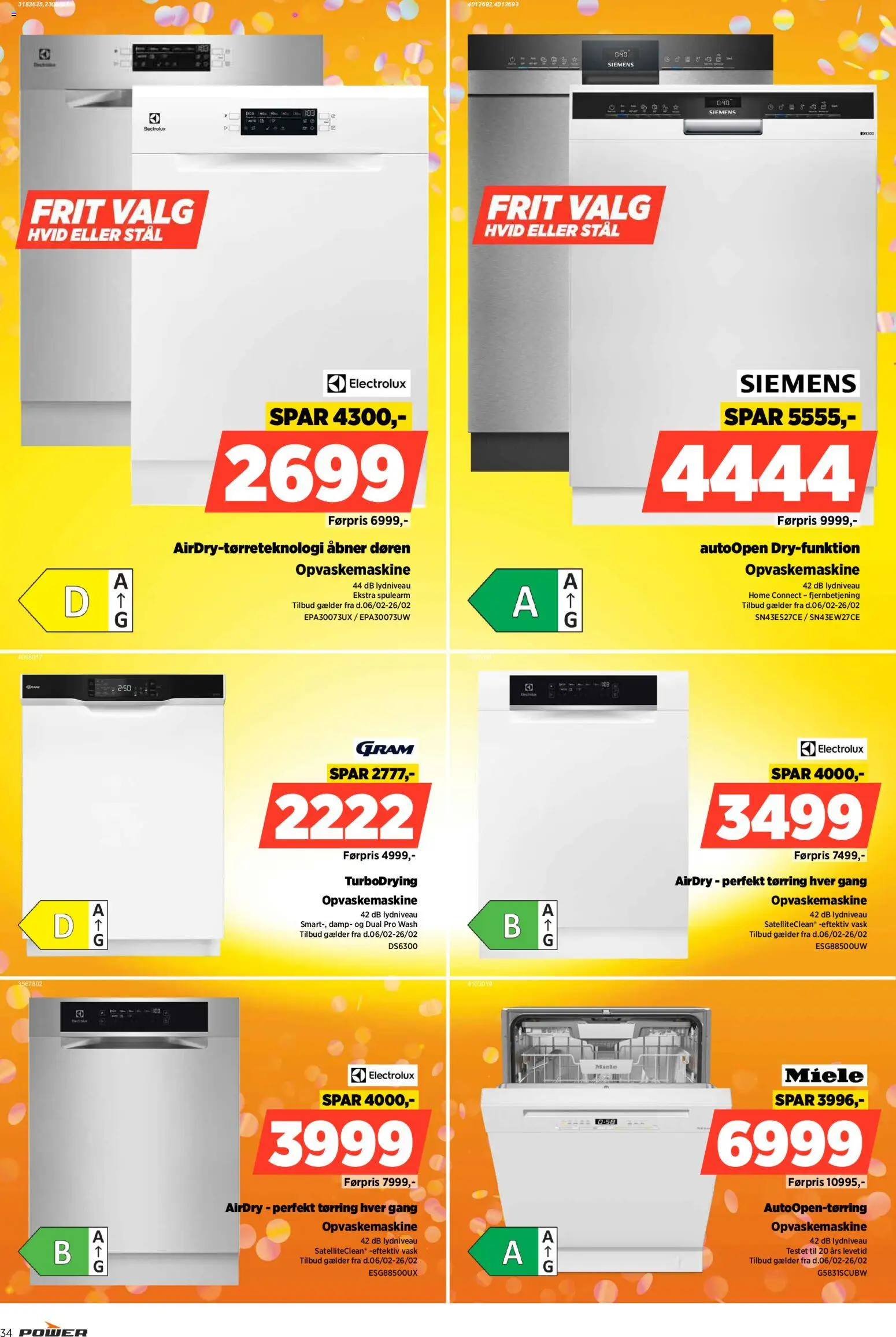 Power tilbudsavis – gyldig fra 20.02.2026 | Side: 34 | Produkter: Opvaskemaskine