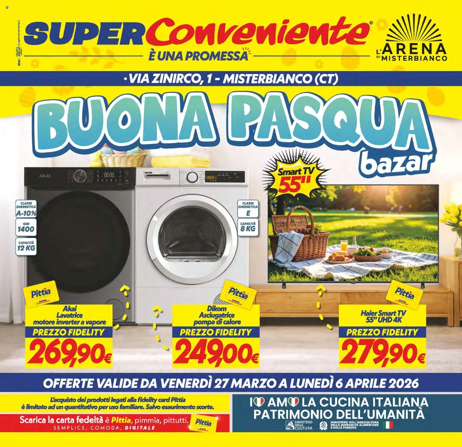 Volantino SuperConveniente del 27.03.2026 | Pagina: 28 | Prodotti: smart TV, Lavatrice, Asciugatrice, TV