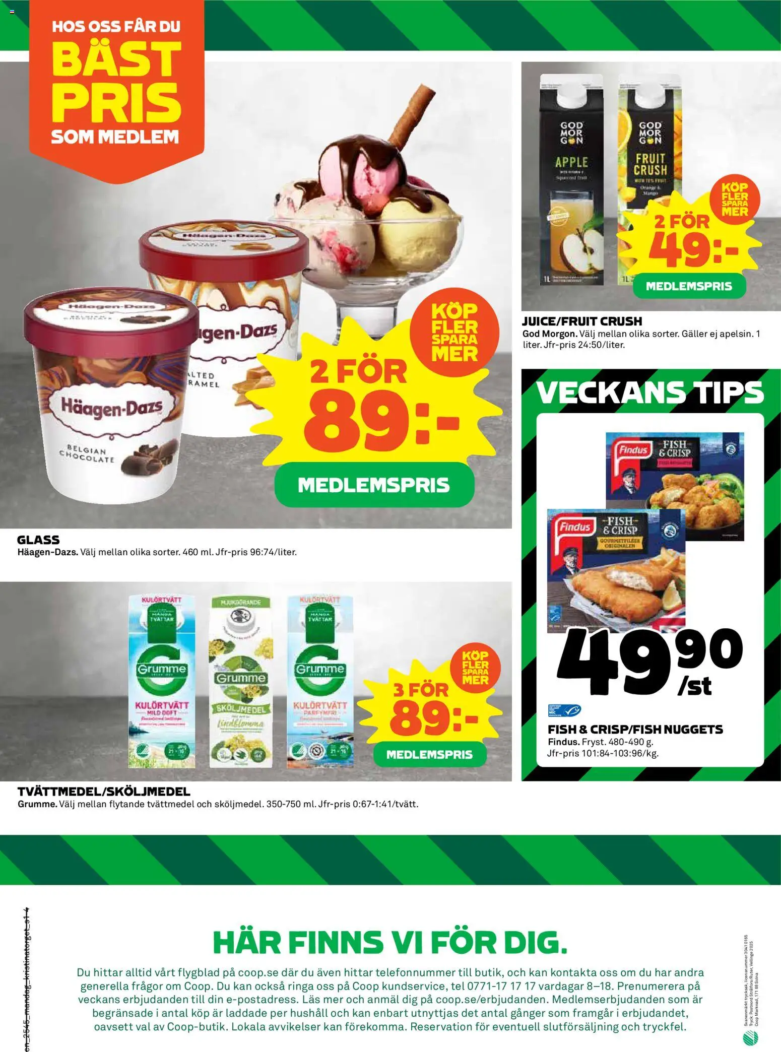 Coop reklamblad aktuell från 03.11.2025 | Sida: 4 | Produkter: Doft, Galler, Äpple, Glass