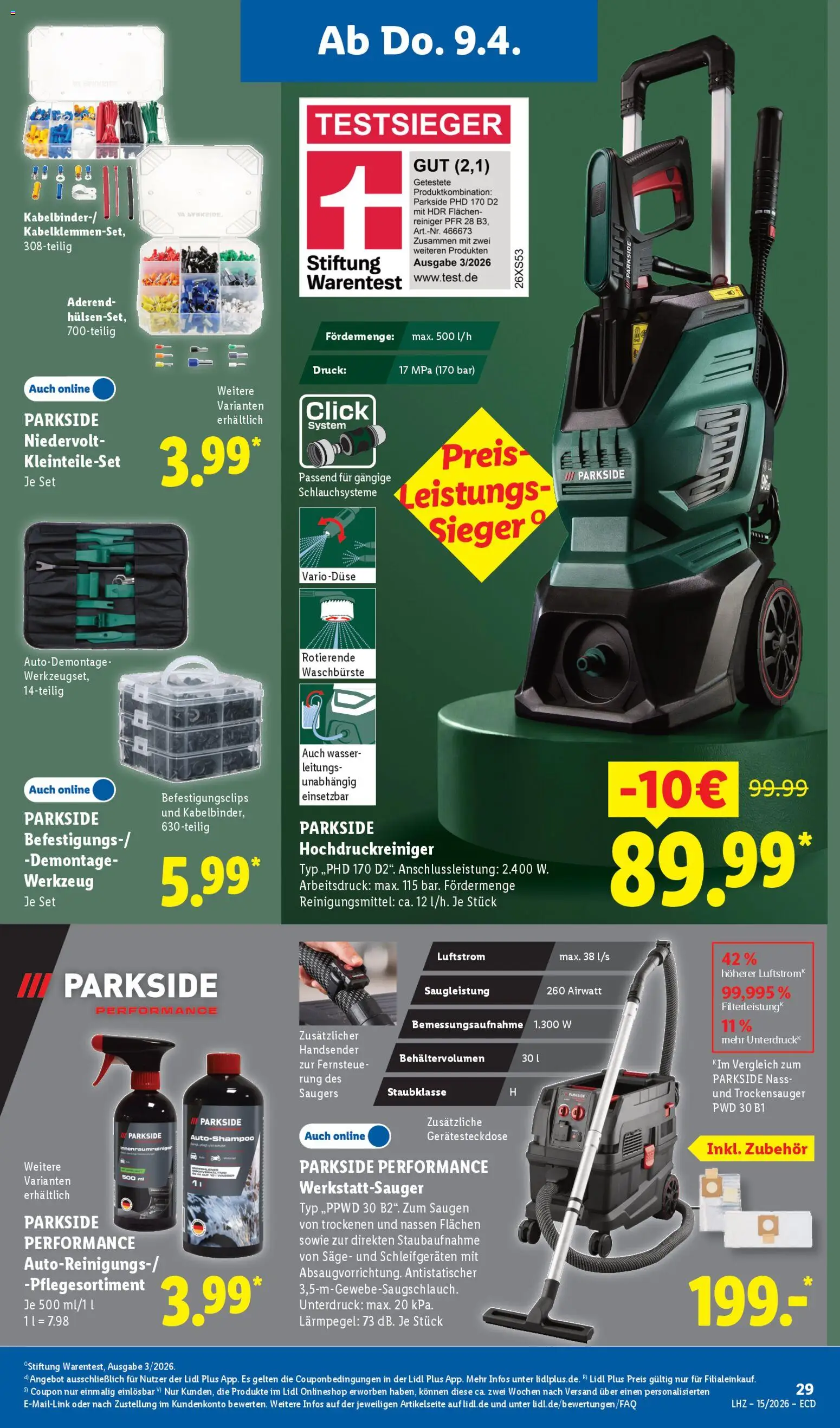 Lidl Německo leták - Exklusive Vorschau od 07.04.2026 | Strana: 29 | Produkty: Parkside