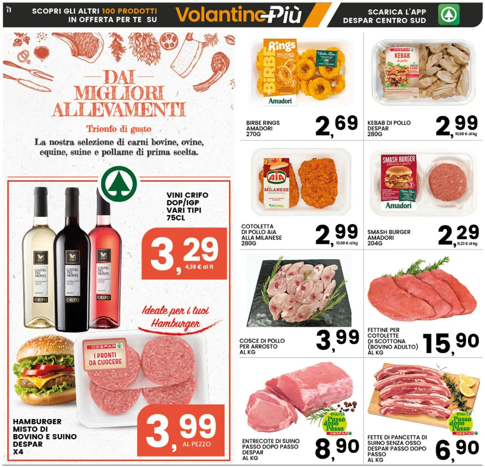 Volantino Interspar del 28.04.2026 | Pagina: 11 | Prodotti: Arrosto, Tè, Pancetta, Cosce di pollo