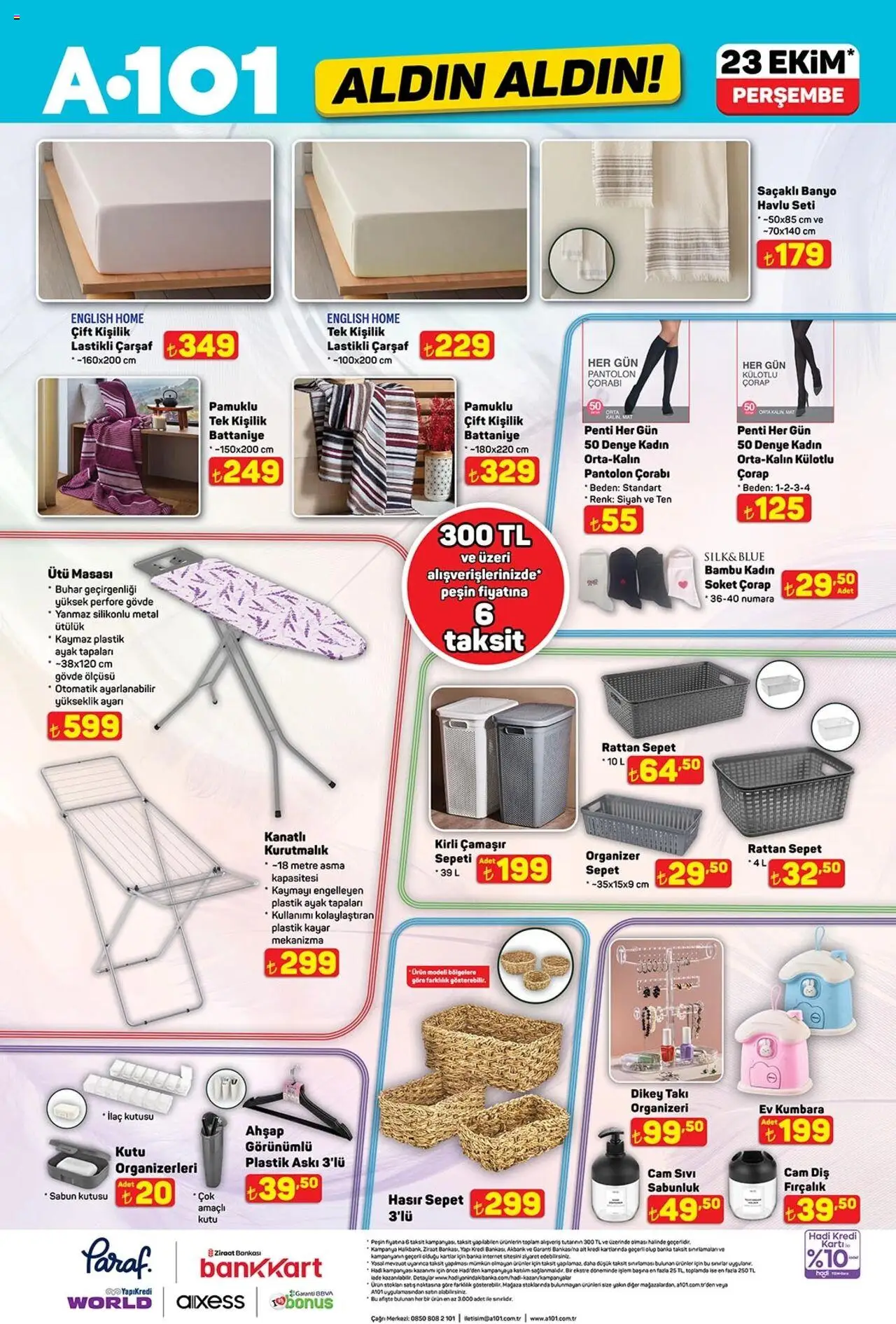 A101 Katalog Aldın Aldın - 23.10.2025 tarihinden itibaren geçerlidir | Sayfa: 10 | Ürünler: Çamaşır sepeti, Battaniye, Askı, Sabunluk