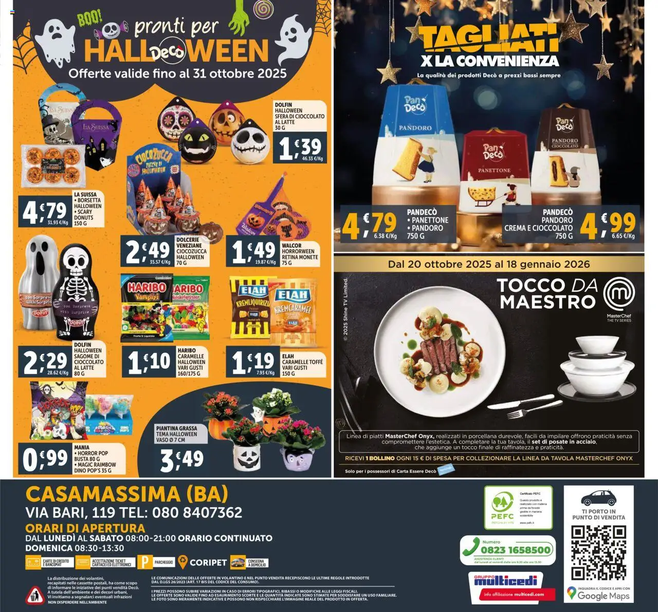 Volantino Decò del 16.10.2025 | Pagina: 20 | Prodotti: Latte, Borsetta, Panettone, The
